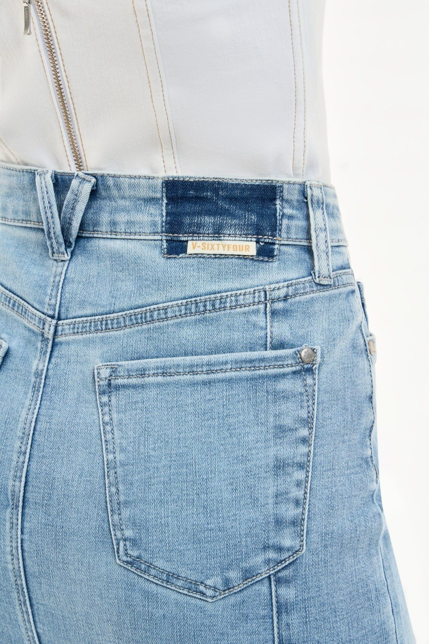 VÁY DENIM MIDI LIGHT BLUE  FORM ĐUÔI CÁ - 125WD1116F1