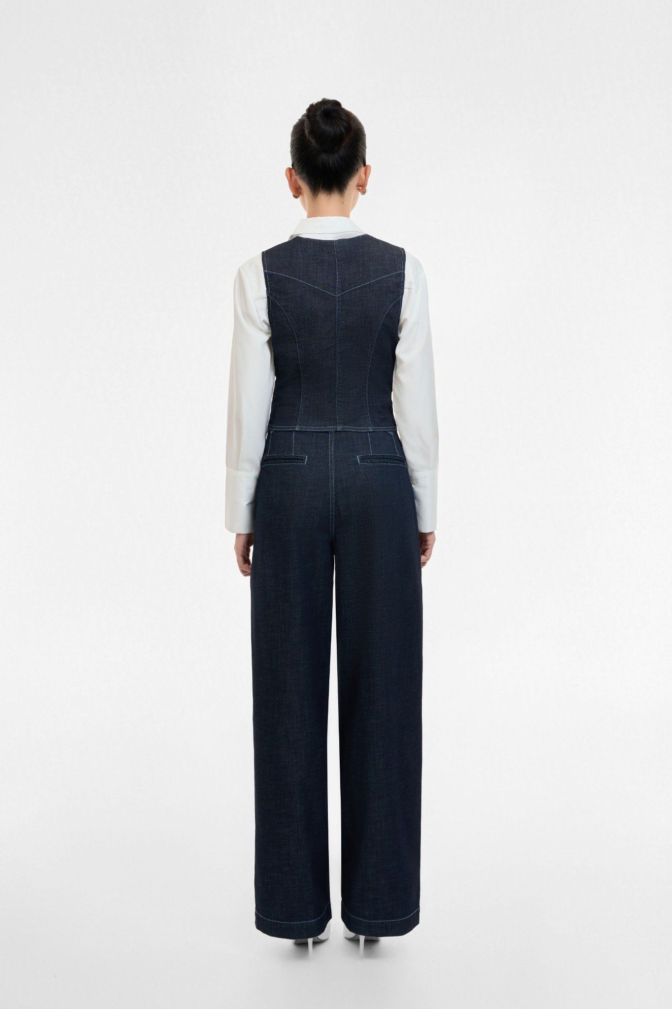 ÁO KHOÁC GILET DENIM RINSE BLUE GILE  (TAILOR DENIM) - 125WD2015F1