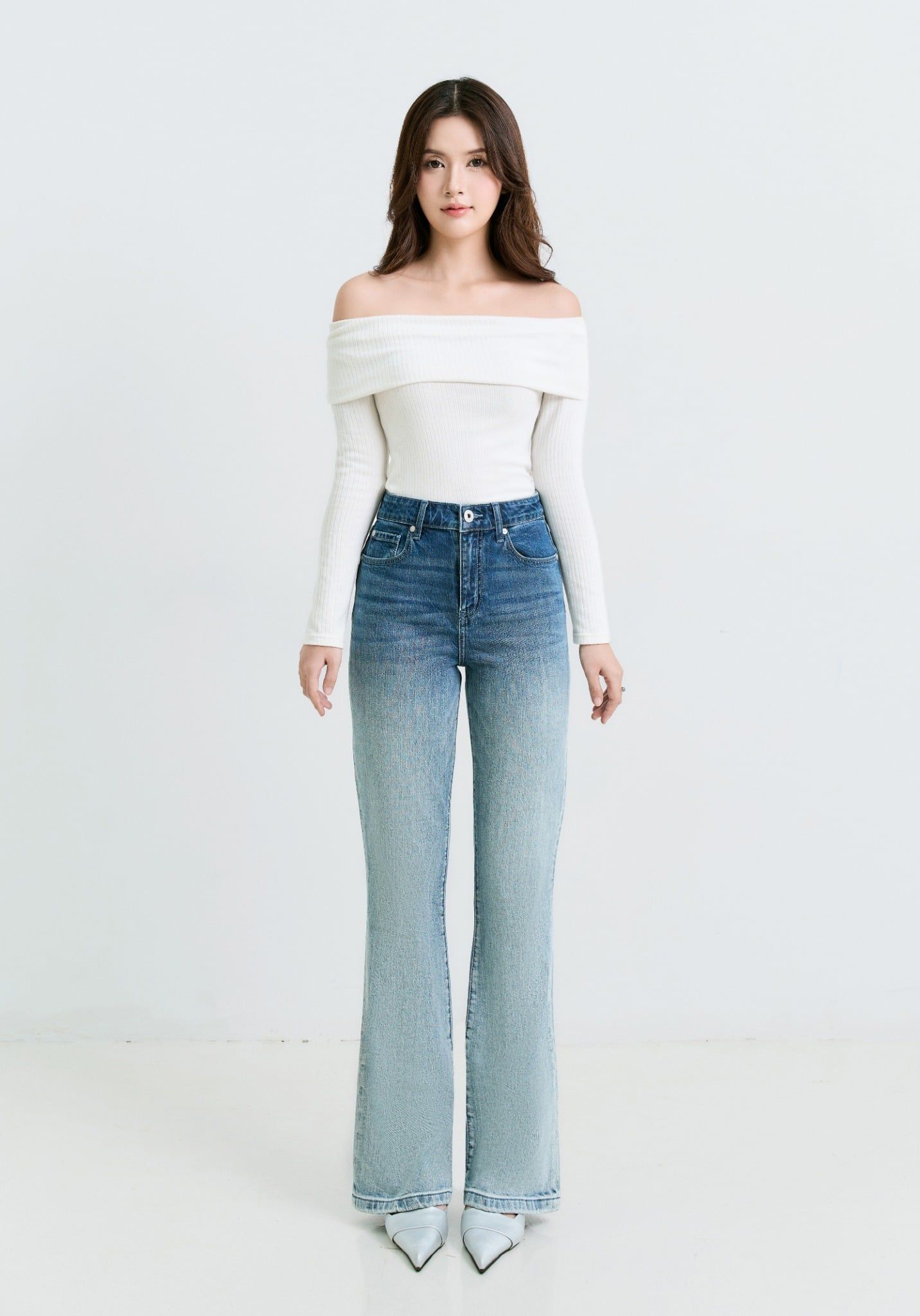 QUẦN DÀI NỮ DENIM OMBRE FORM STRAIGHT - 125WD2083F1
