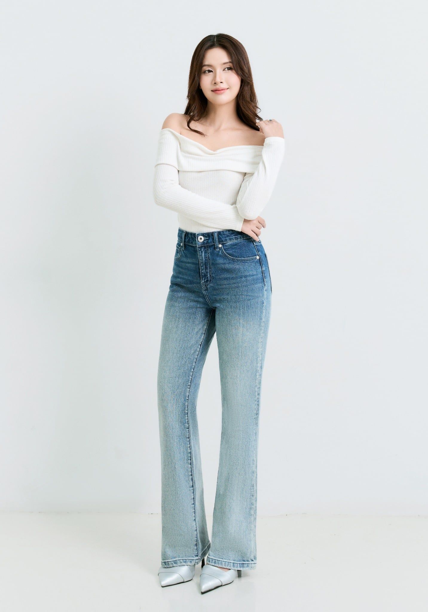 QUẦN DÀI NỮ DENIM OMBRE FORM STRAIGHT - 125WD2083F1