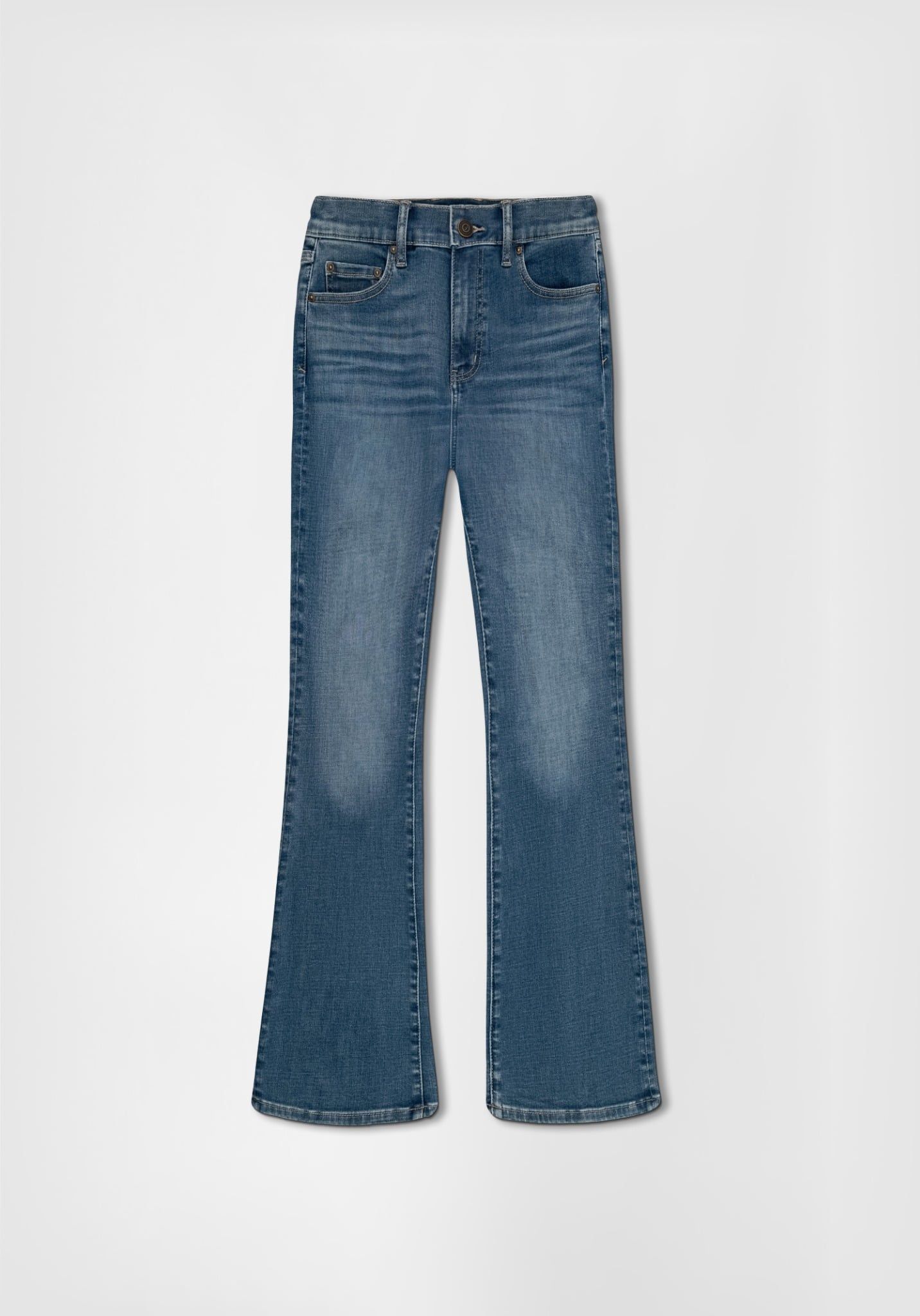 QUẦN DÀI NỮ DENIM MEDIUM BLUE FORM BOOTCUT  LƯNG TRUNG - 125WD2084B1