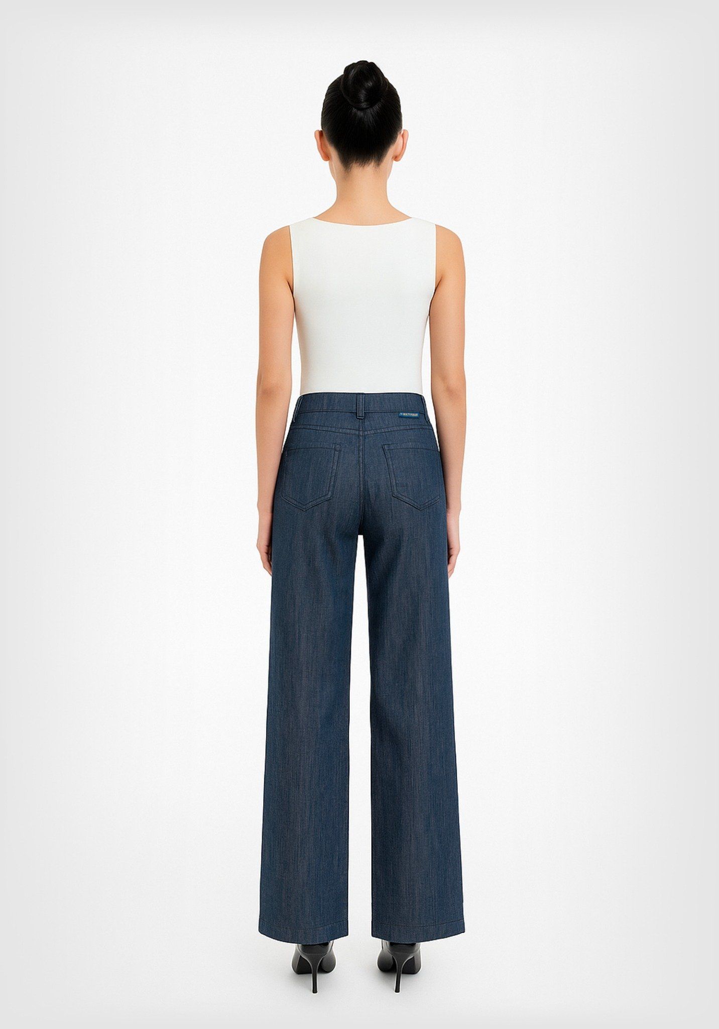 QUẦN DÀI NỮ MÀU DARK INDIGO FORM WIDE LEG - 125WD2085B4