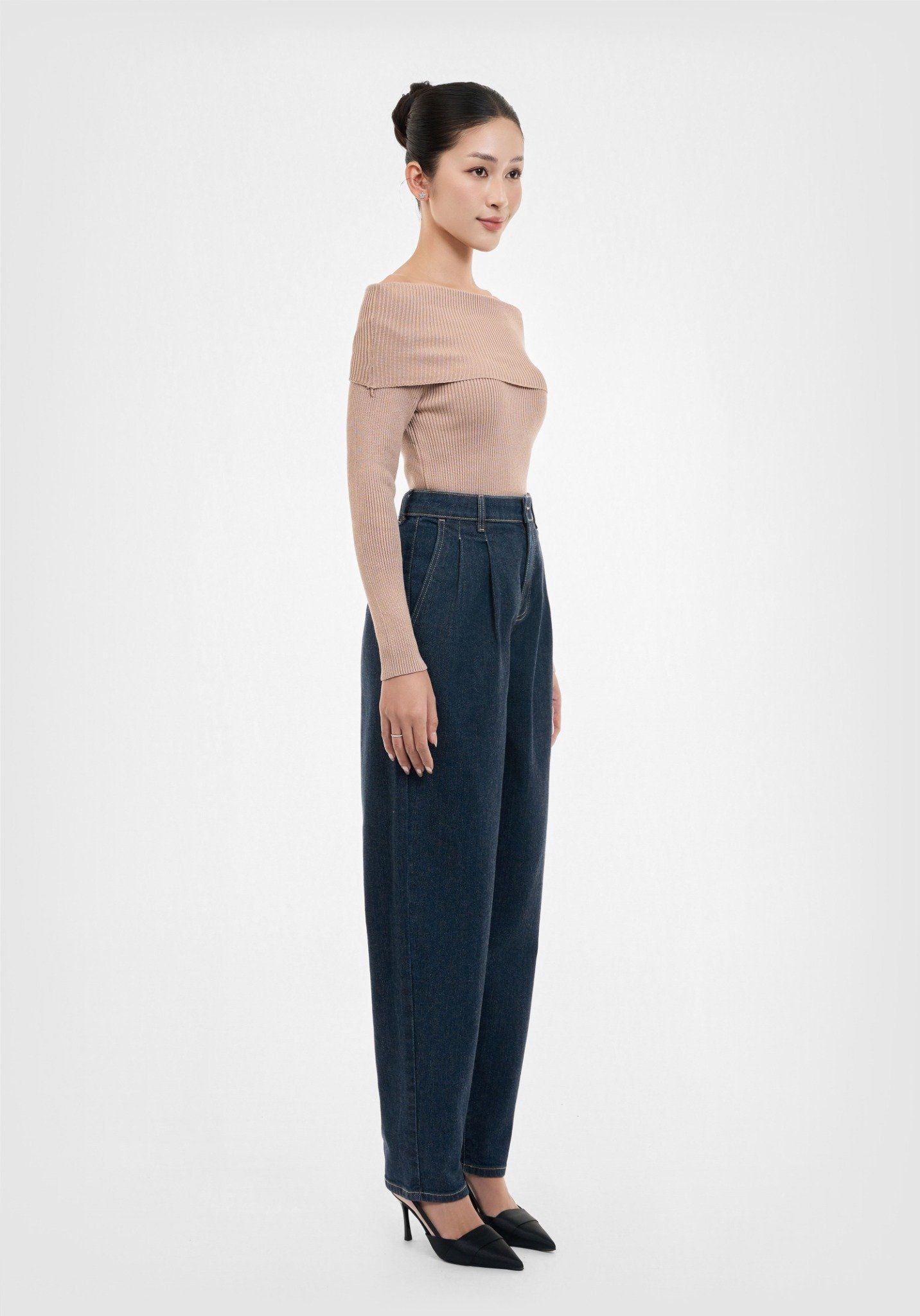 QUẦN DÀI NỮ DENIM RINSE BLUE FORM BAGGY (TAILOR DENIM) - 125WD2089B1