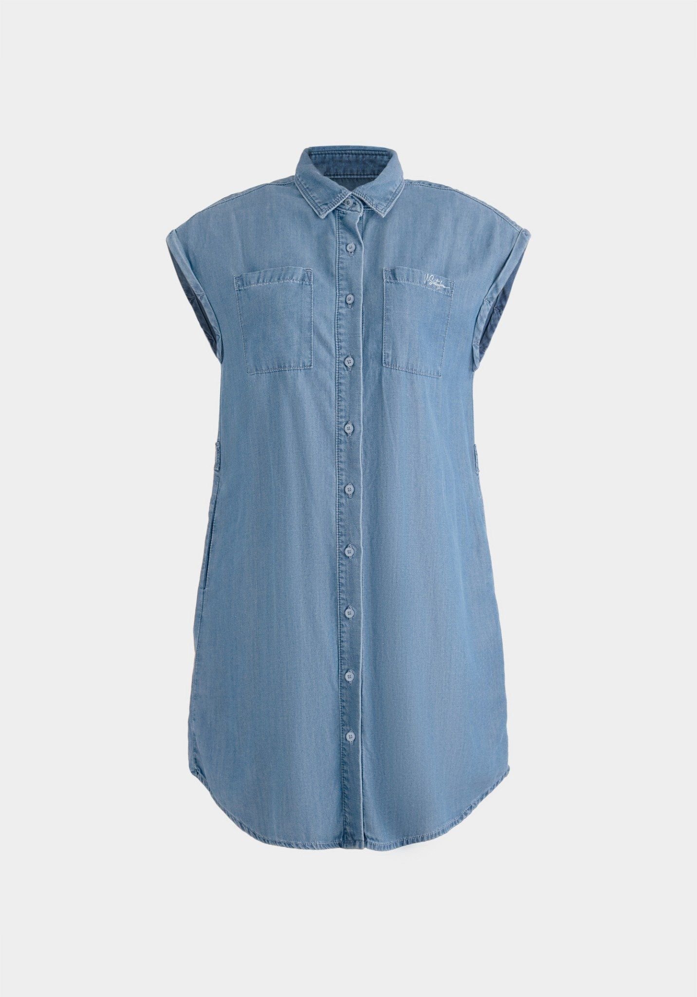 ĐẦM SƠ MI DENIM LIGHT BLUE  FORM OVERSIZE - 125WD2124B1