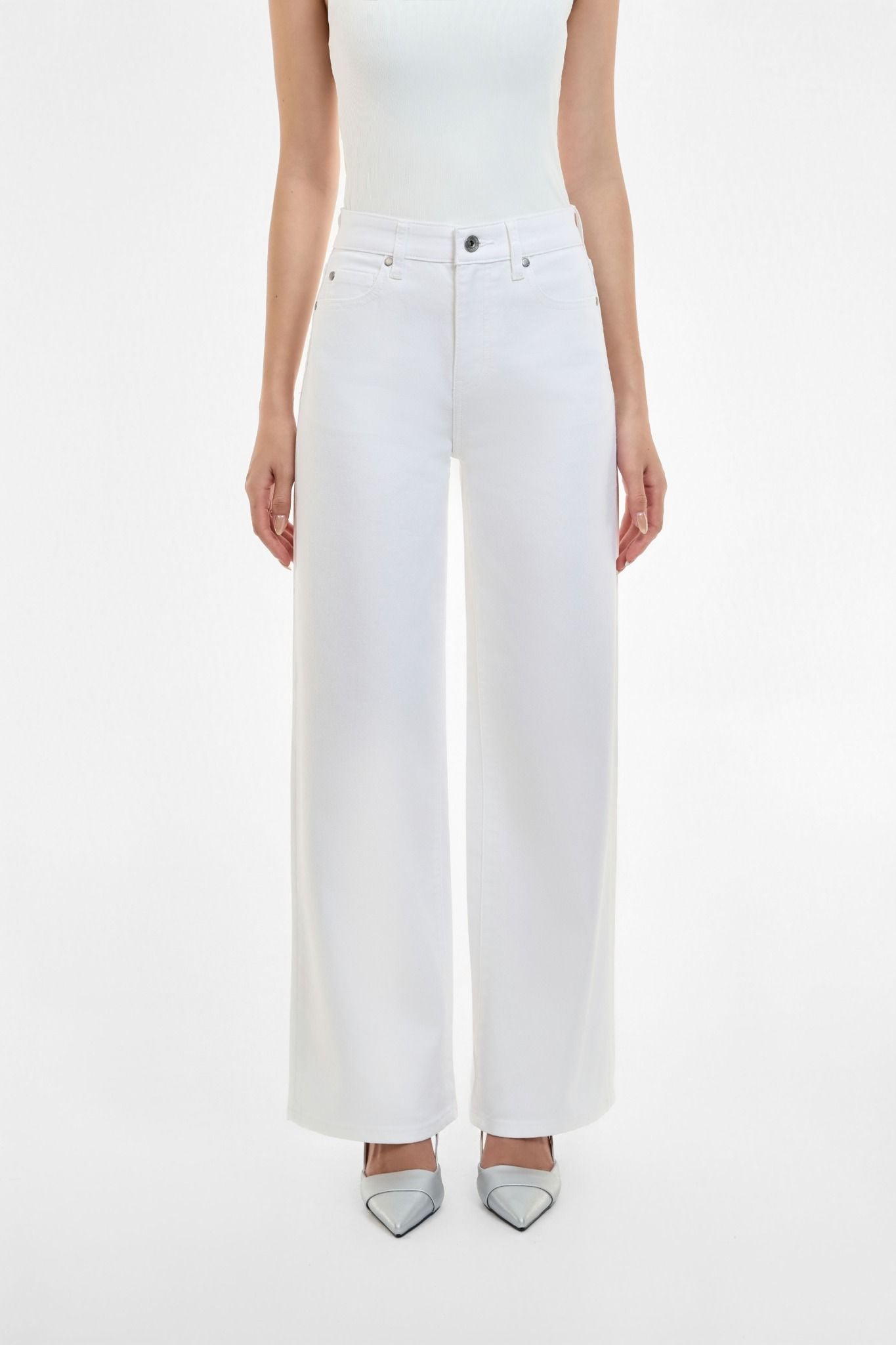 QUẦN DÀI NỮ DENIM TRẮNG FORM STRAIGHT - 125WN2083B1