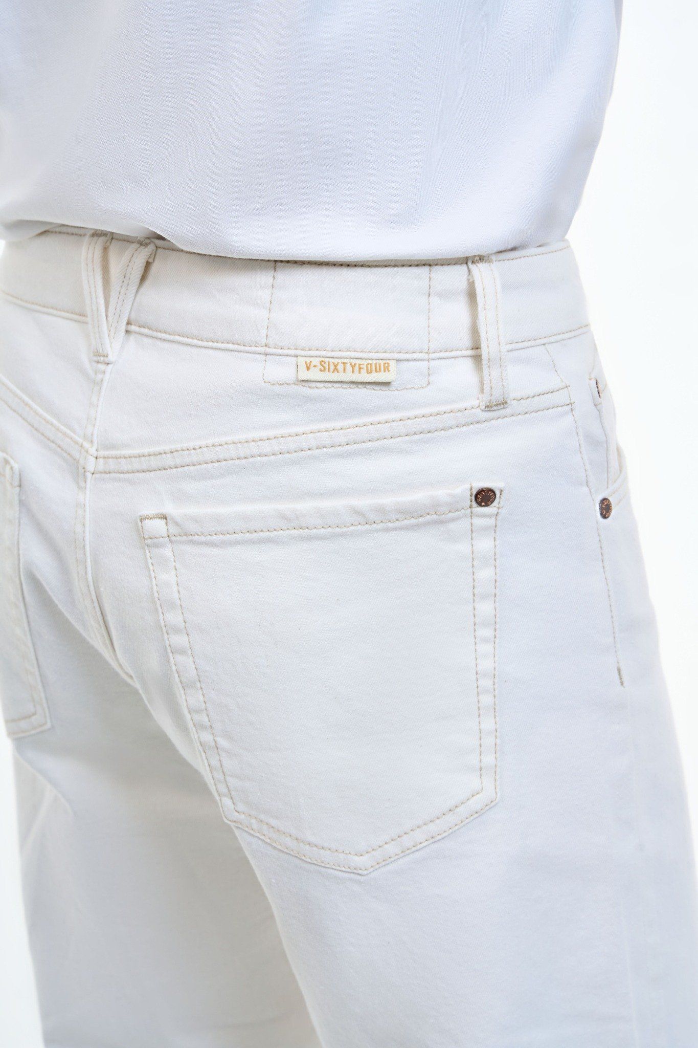 QUẦN DÀI UNISEX DENIM TRẮNG KEM FORM STRAIGHT - 125WN2083B2