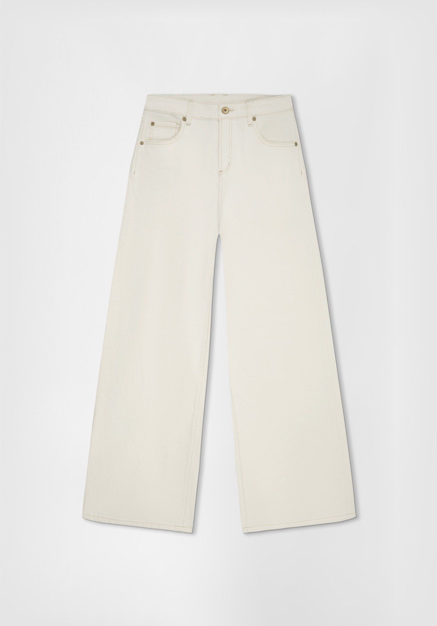 QUẦN DÀI UNISEX DENIM TRẮNG KEM FORM STRAIGHT - 125WN2083B2