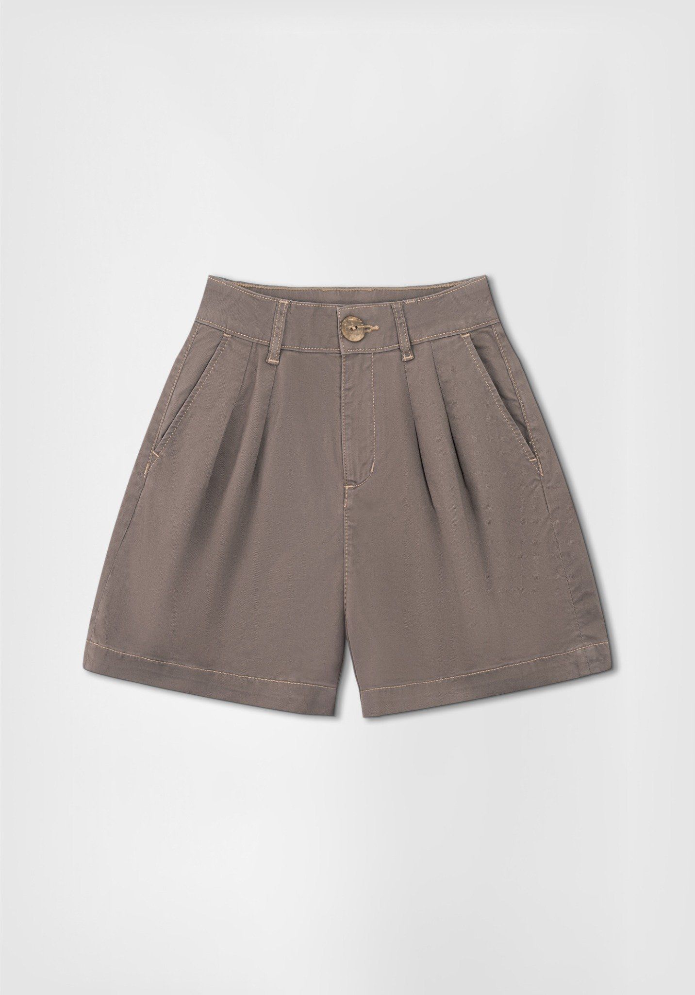 QUẦN SHORTS NỮ KAKI TÍM MÔN TÚI XÉO FORM RỘNG - 125WN2104B4