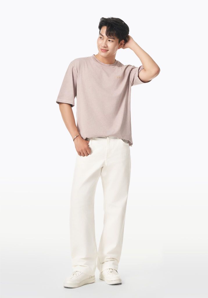 QUẦN DÀI DENIM NAM DÁNG ĐỨNG MÀU TRẮNG (DÀI 97 CM & DÀI 101 CM) - 225MD4083B3