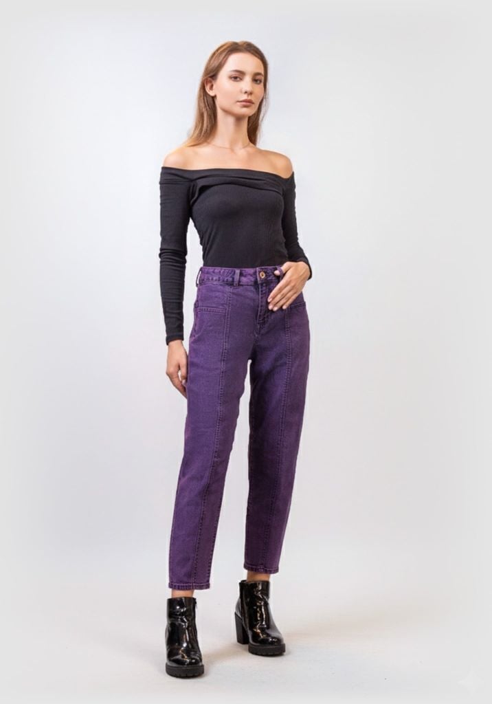 Quần Dài Dáng Baggy Rã Thân Trước. Baggy Pants with Front Ribbe - 222WD1089F1