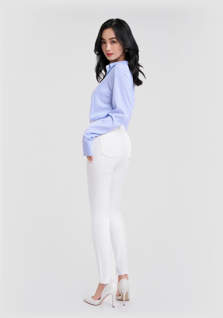 Quần Jeans Nữ Dáng Skinny. Bright White Skinny Women's Jeans - 222WN1081B1