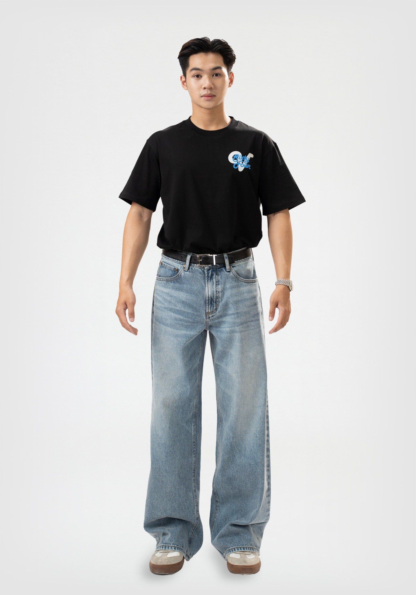 QUẦN DÀI NAM DENIM LIGHT BLUE FORM RELAX - 224MD3080F2