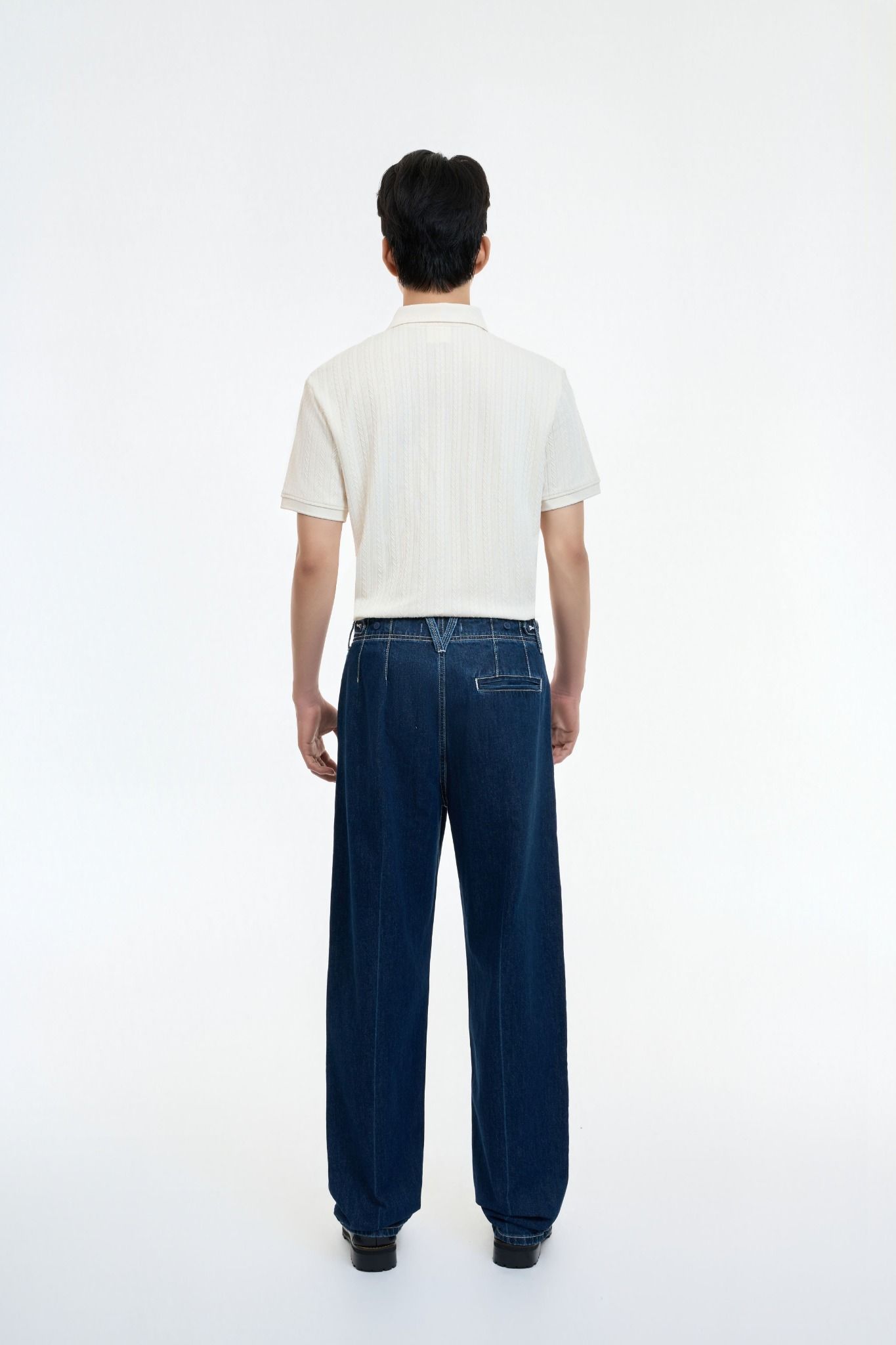 QUẦN DÀI NAM DENIM DARK BLUE LASER LY FORM BAGGY (TAILOR DENIM) - 224MD3089F2