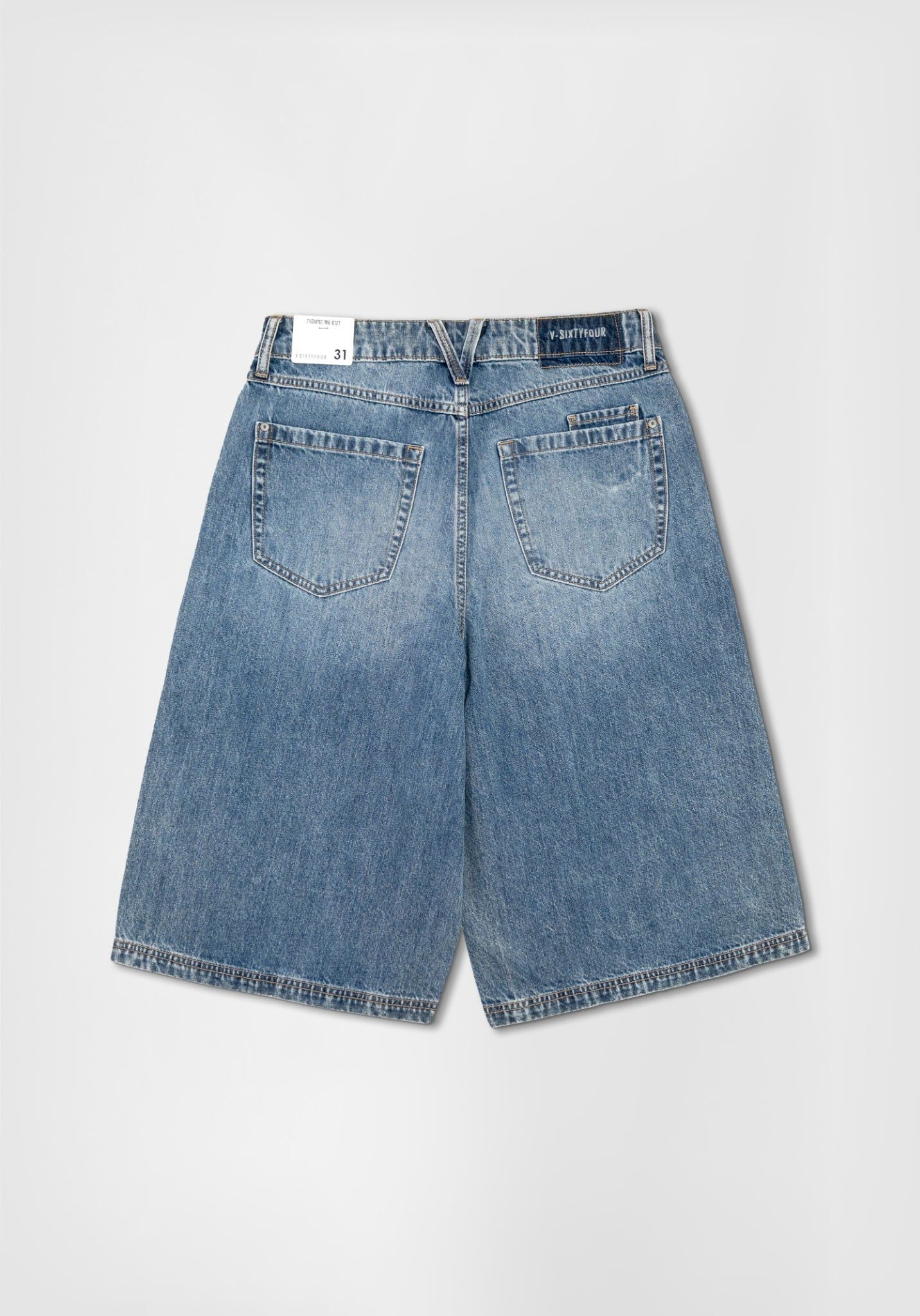 Quần short nam dáng rộng V-SIXTYFOUR chất jean cao cấp, mềm mại, co dãn - 224MD3103B2