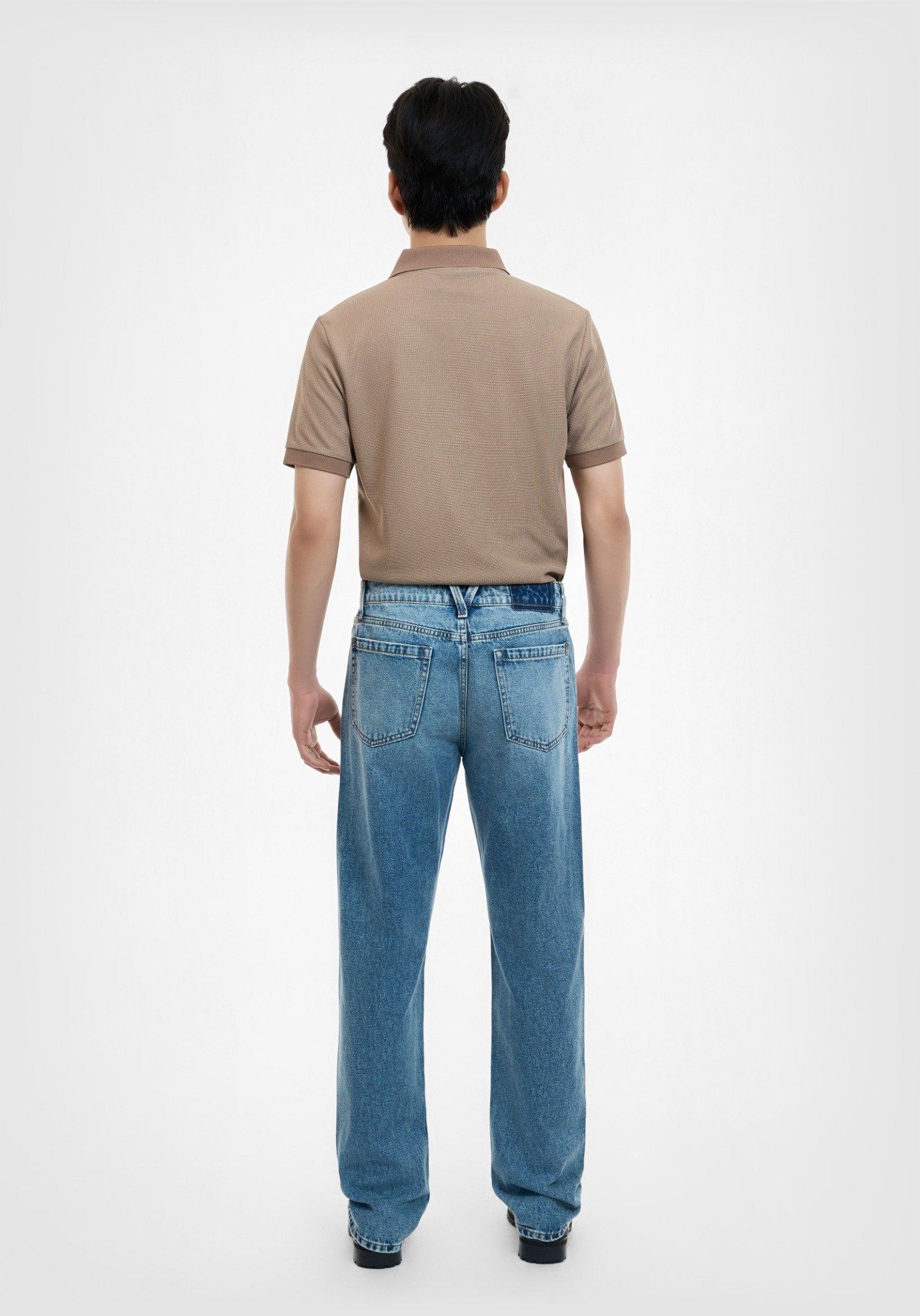 QUẦN DÀI NAM DENIM 3 MÀU LIGHT-MED-DARK BLUE FORM STRAIGHT - 224MD4083B1
