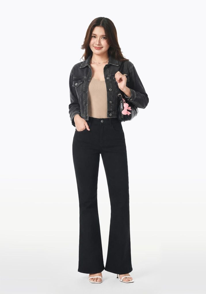 ÁO KHOÁC NỮ DENIM GREY FORM TYPE 3 CROP - 224WD1049B1