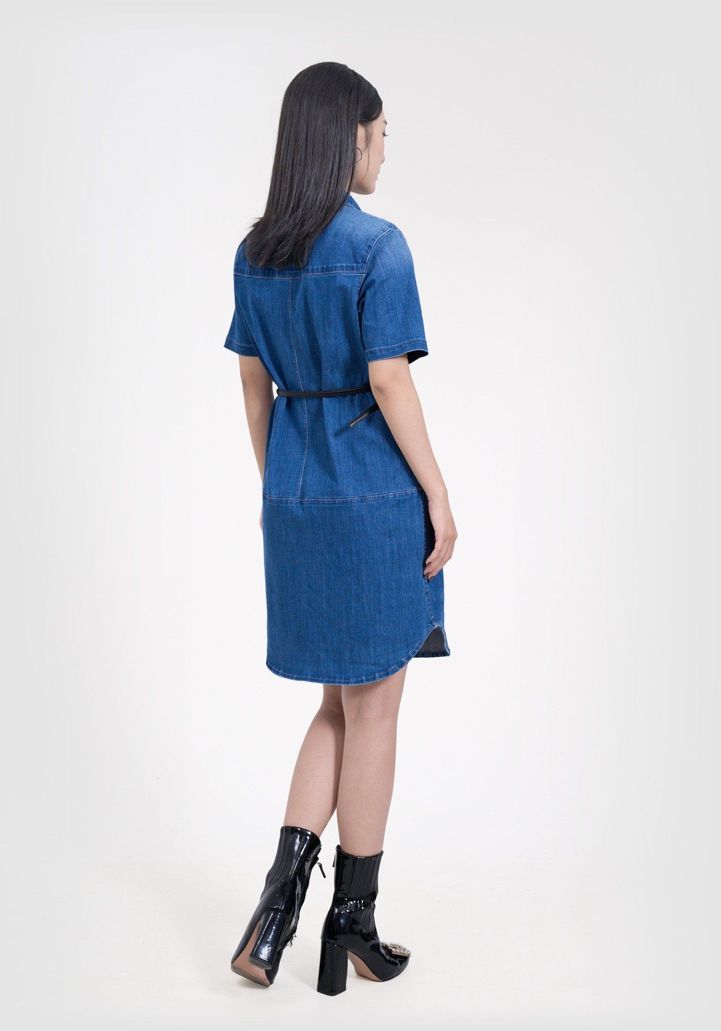 Đầm Sơ Mi Nữ Dáng Suông Rộng - Women's Loose Fit Shirt Dress - 224WD1125F1
