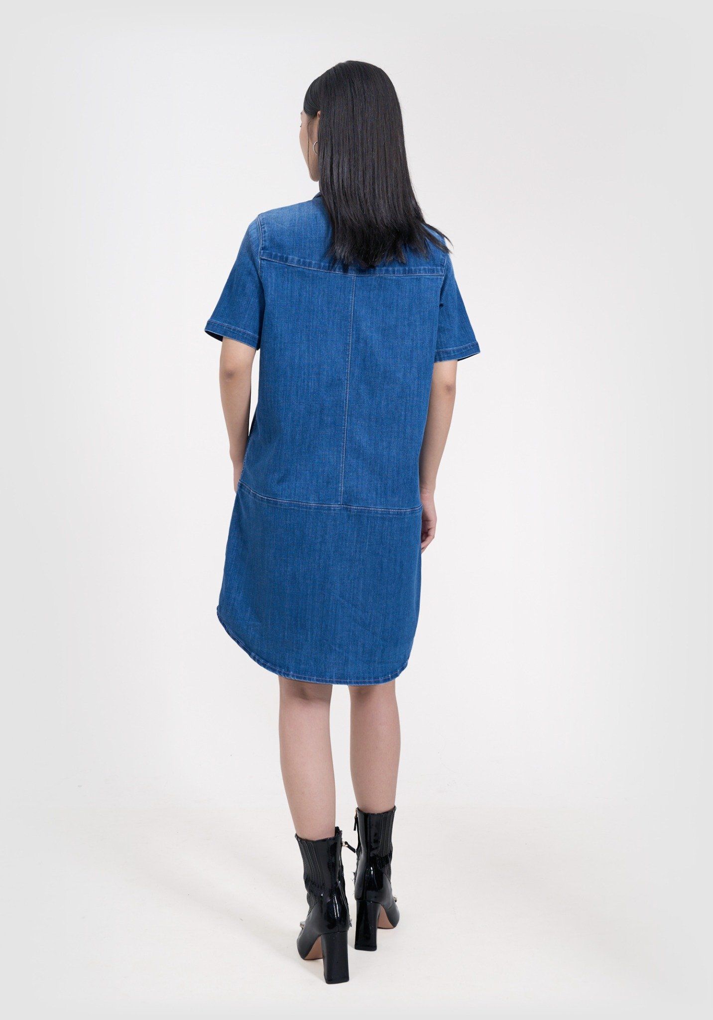 Đầm Sơ Mi Nữ Dáng Suông Rộng - Women's Loose Fit Shirt Dress - 224WD1125F1