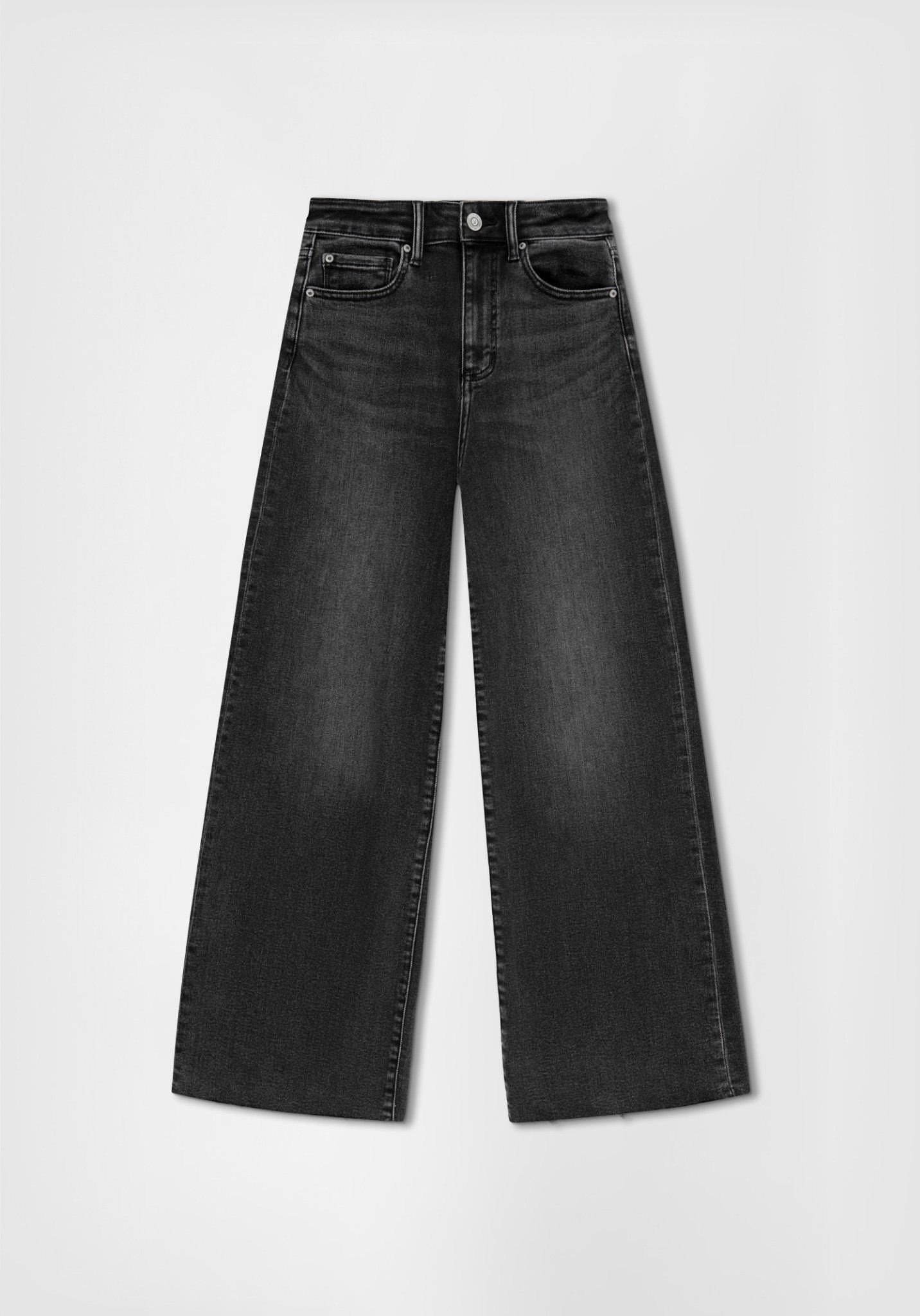 QUẦN DÀI NỮ DENIM XÁM TỐI FORM WIDE LEG - 224WD2085B2