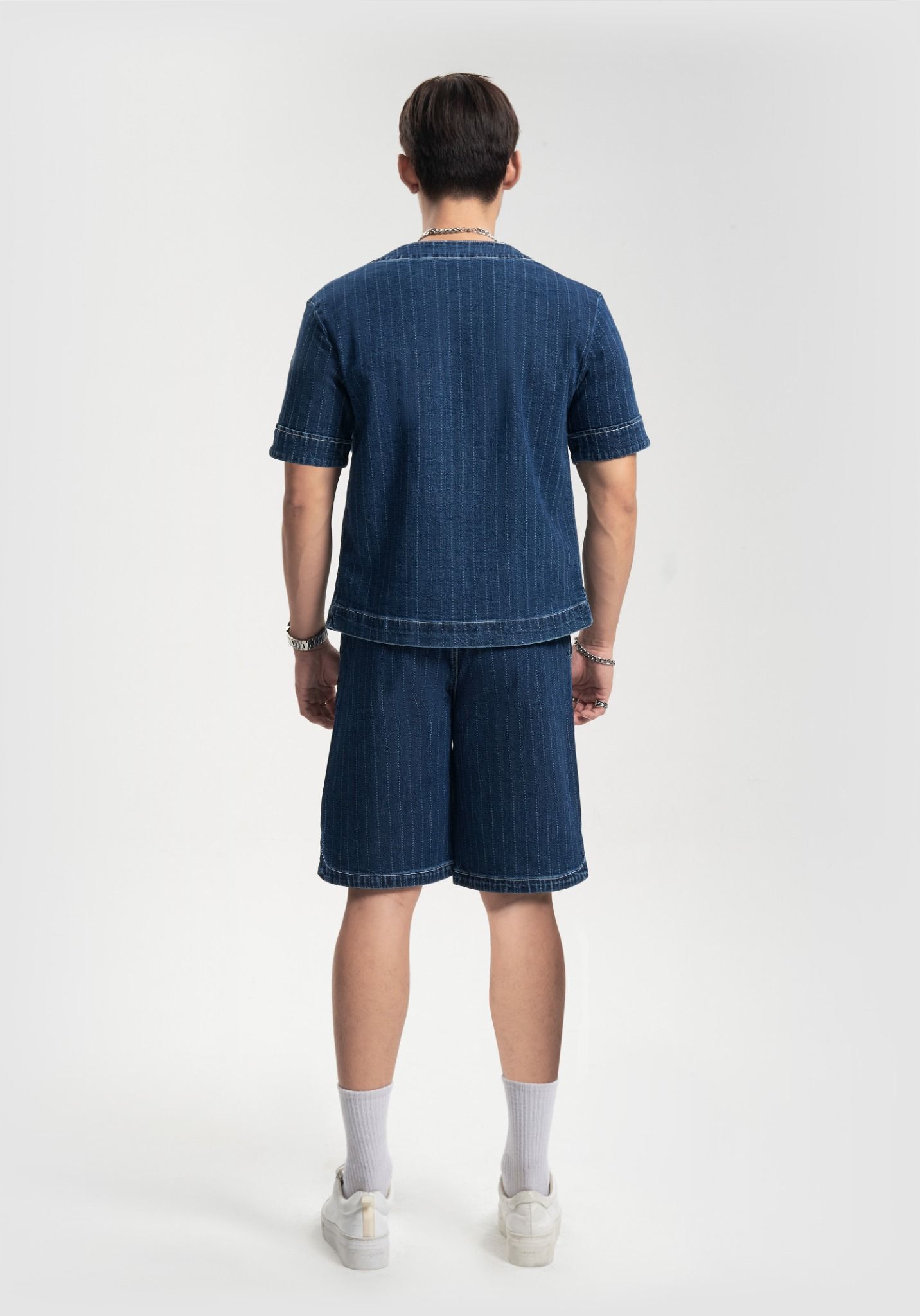 Áo Sơ Mi Nam Cổ V Phong Cách Bóng Chày - Men's V-Neck Baseball Shirt - 223MD3033F1