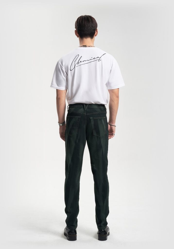 Quần Jeans Nam Dáng Slim Lase Họa Tiết Vệt Nước Tự Do. Laser Slimfit Men's Jeans with Free Watermark Pattern - 123MD3082F2