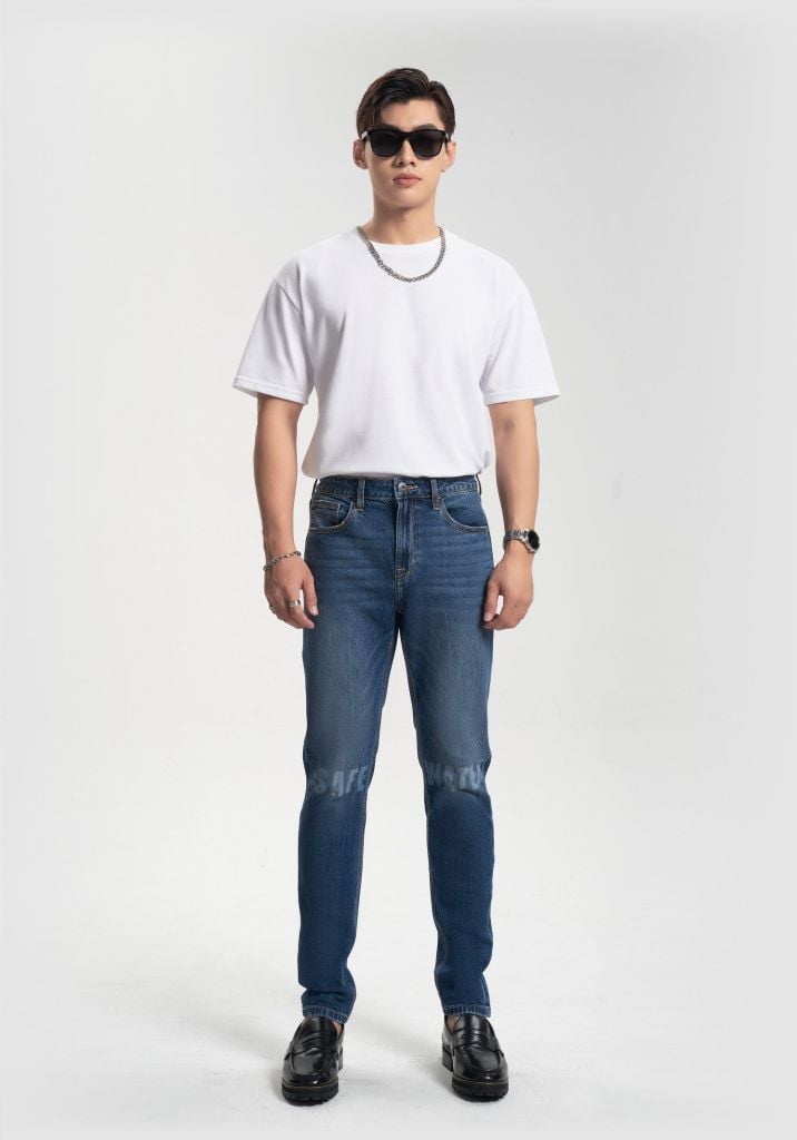 Quần Jeans Nam Dáng Slim Fit Safe Water. Slim Fit Safe Water Men's Jeans - 222MD3082F2