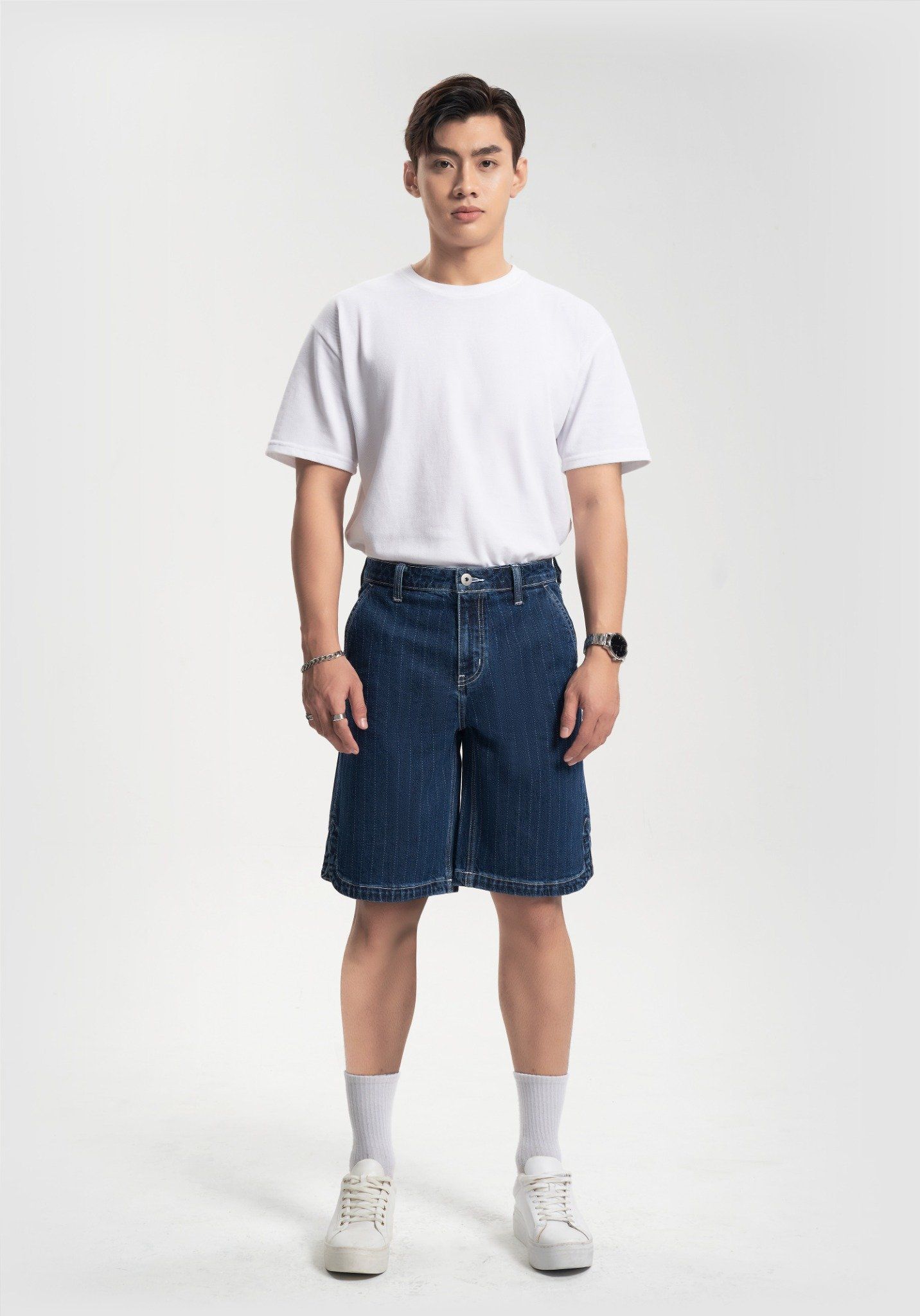 Quần Shorts Nam Kiểu Dáng Thể Thao. Shorts Denim Men's Sports - 223MD3104F1