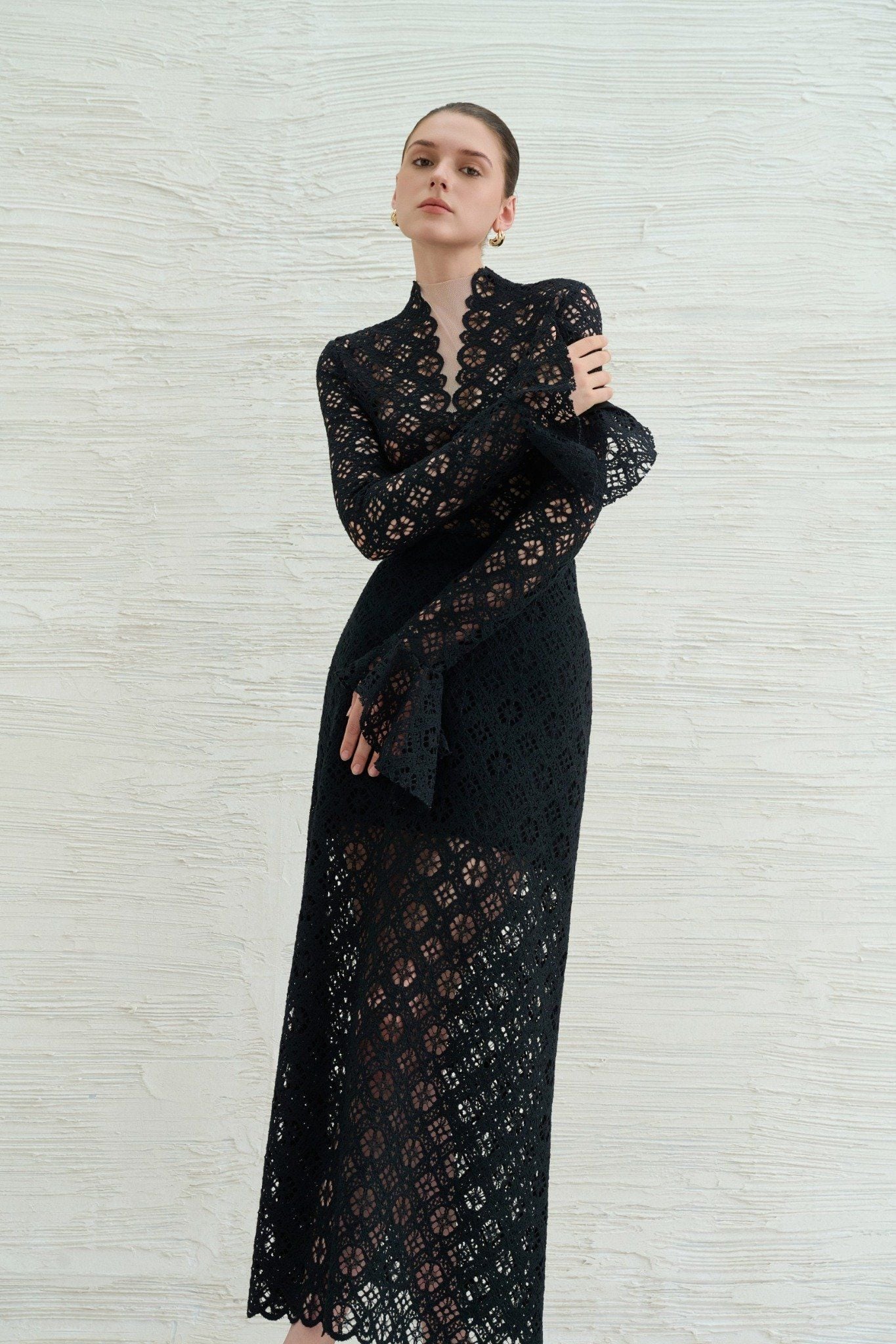 CONAL LACE MIDI SKIRT