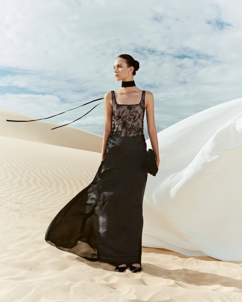  LUMINA SHEER LONG DRESS 