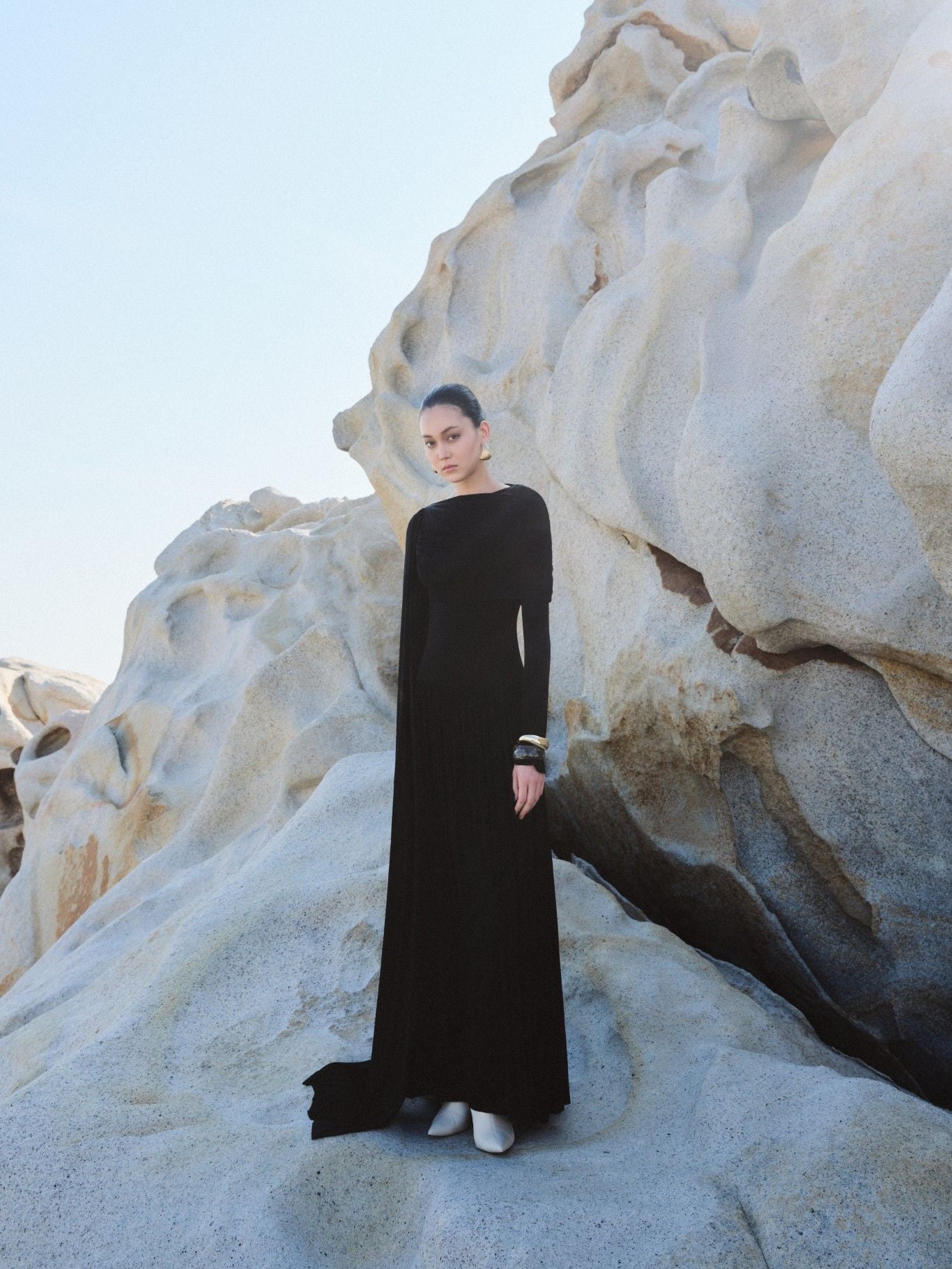 DANNY DRAPED LONG DRESS