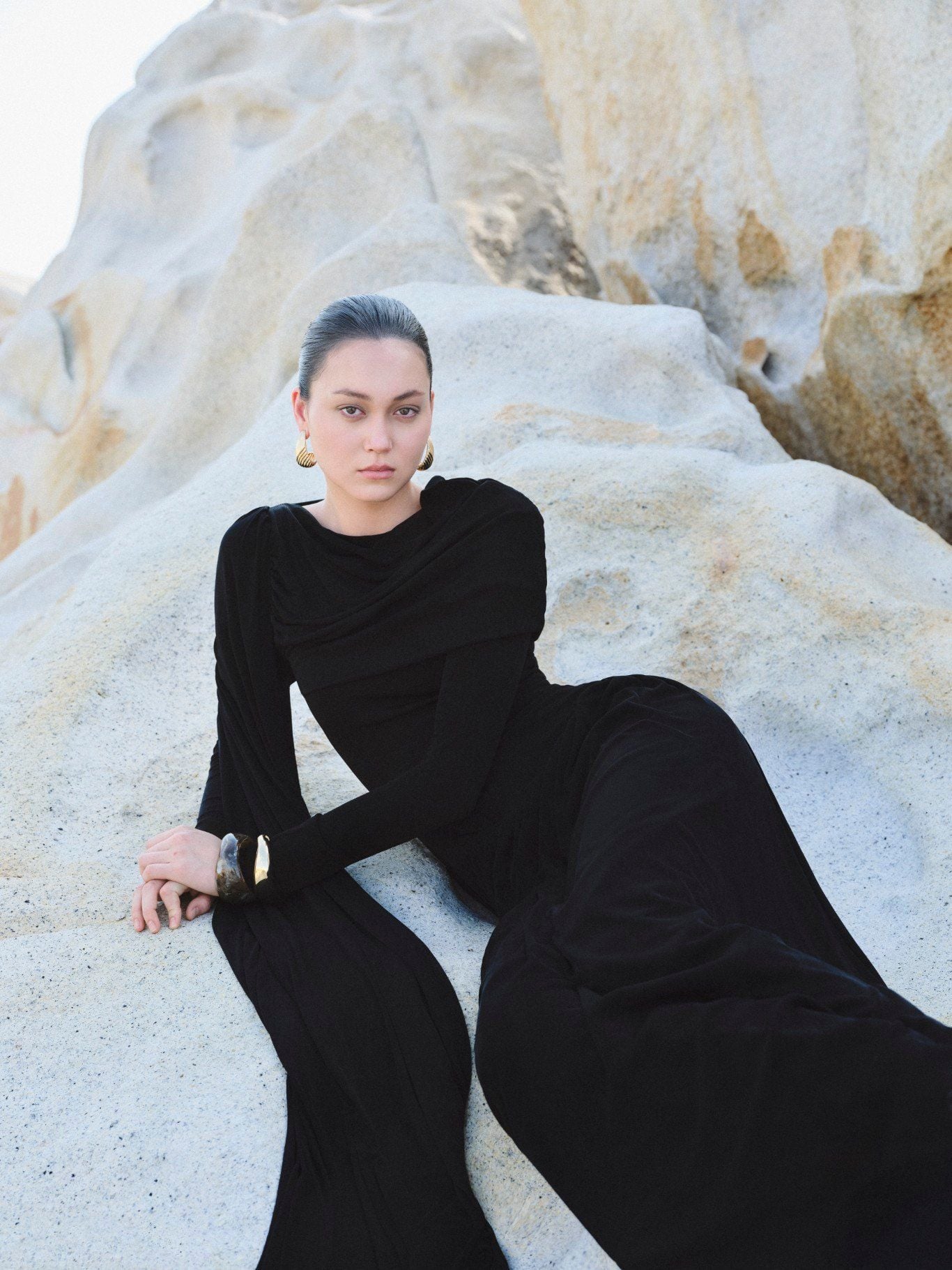 DANNY DRAPED LONG DRESS