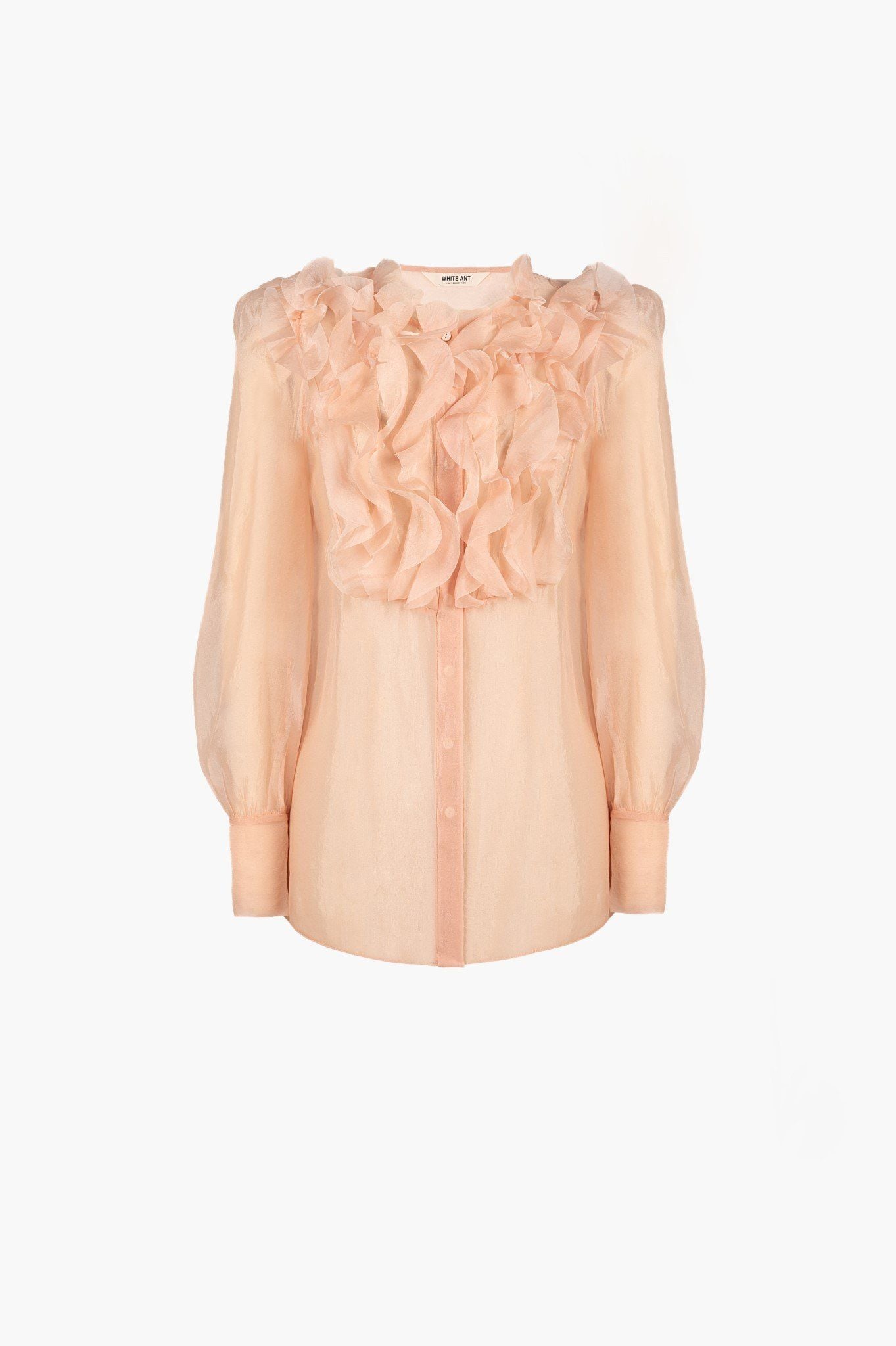 CELINA CASCADE COLLAR BLOUSE
