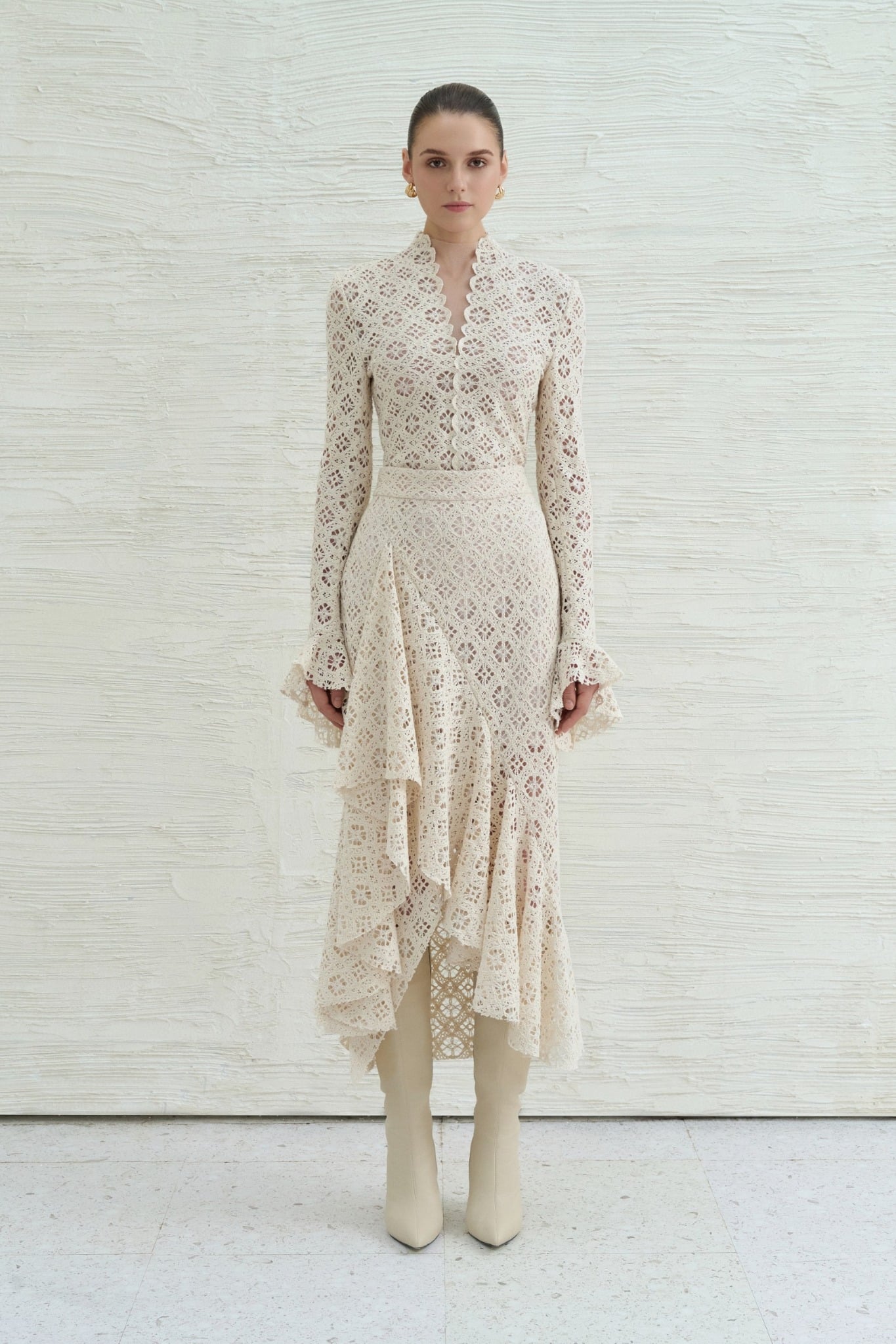  LAR LACE FLUTED SKIRT 