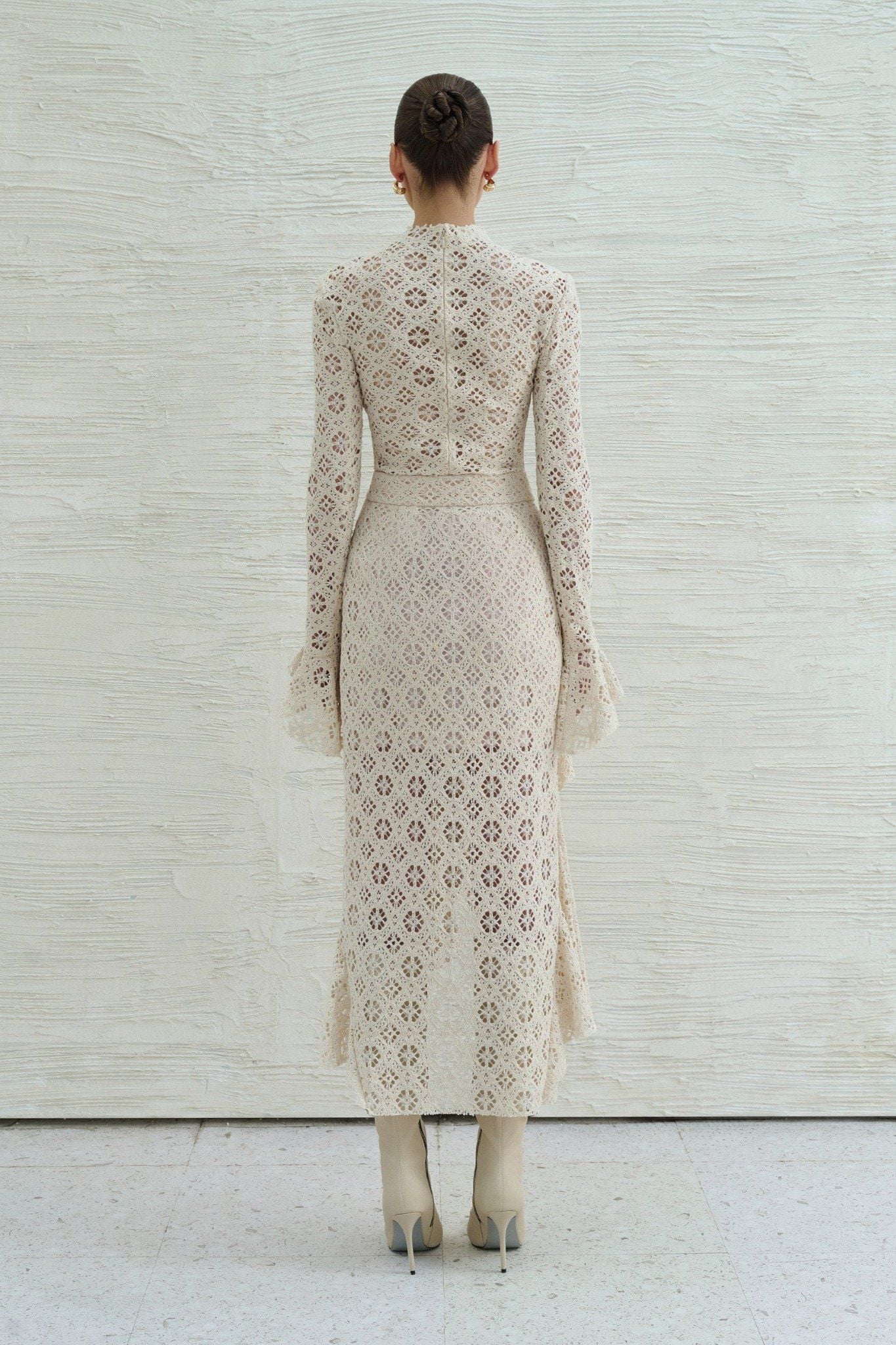 LAR LACE FLUTED SKIRT