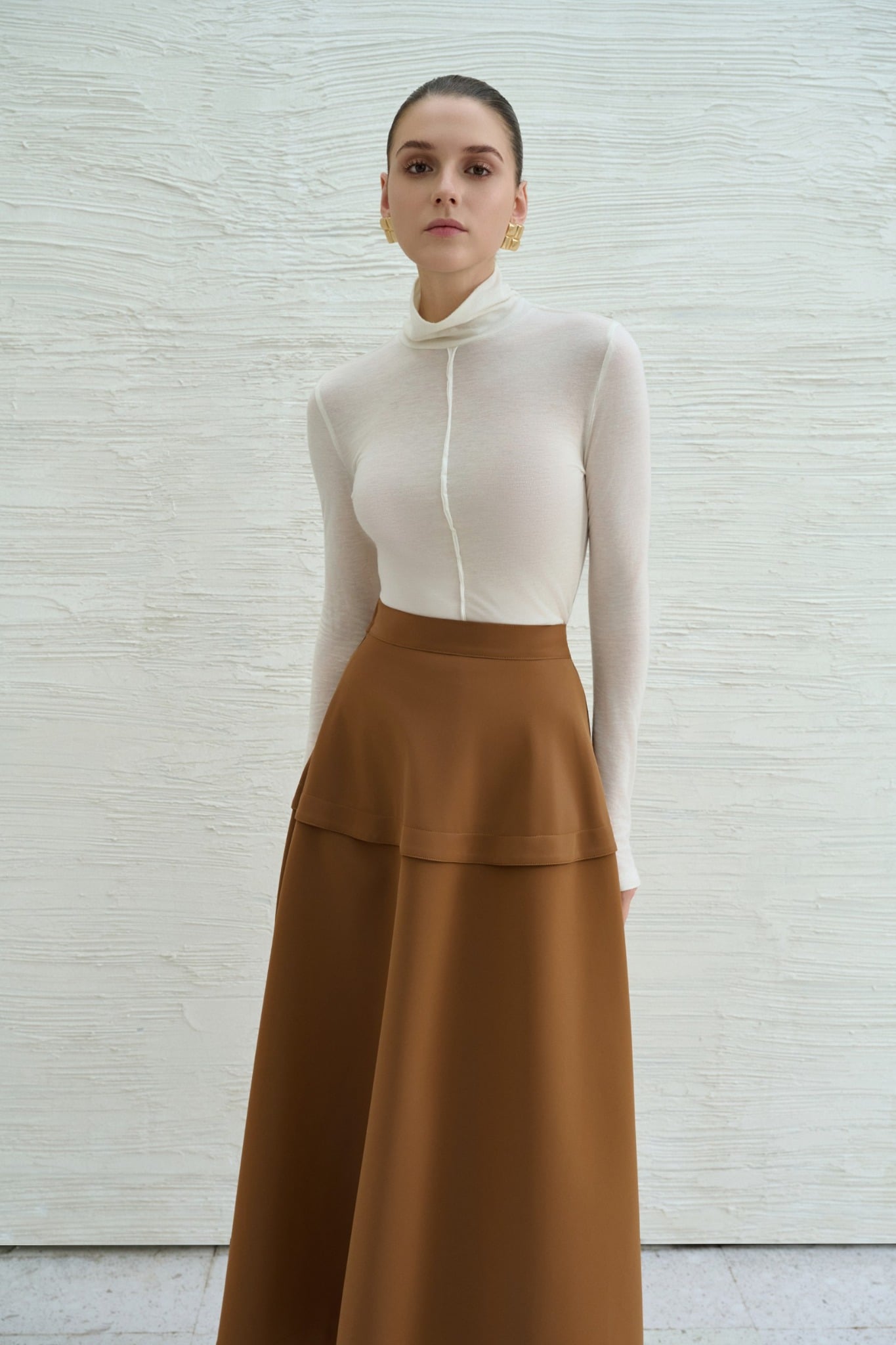  ISLA LEATHER MAXI SKIRT 