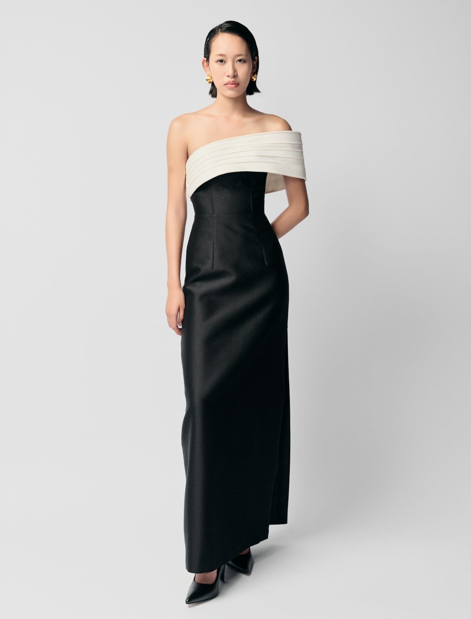 ISOLDE ONE-SHOULDER LONG DRESS