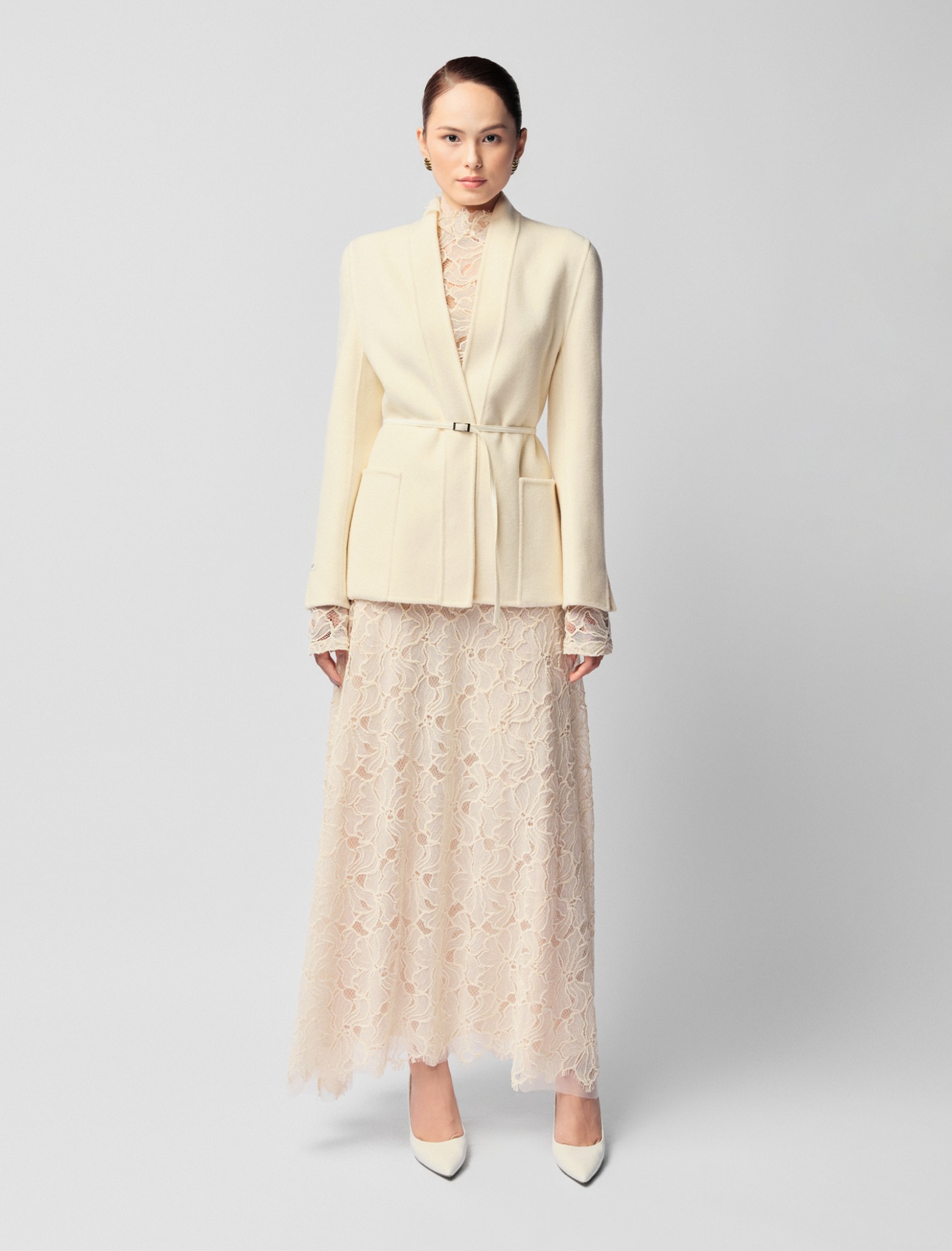  CAMILLE TIE-WAIST WOOL COAT 