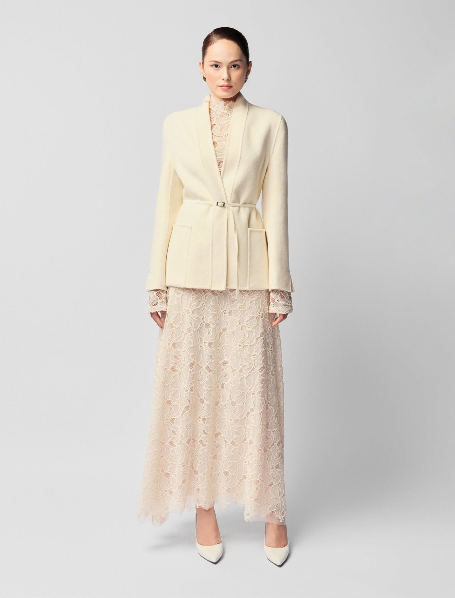 CAMILLE TIE-WAIST WOOL COAT