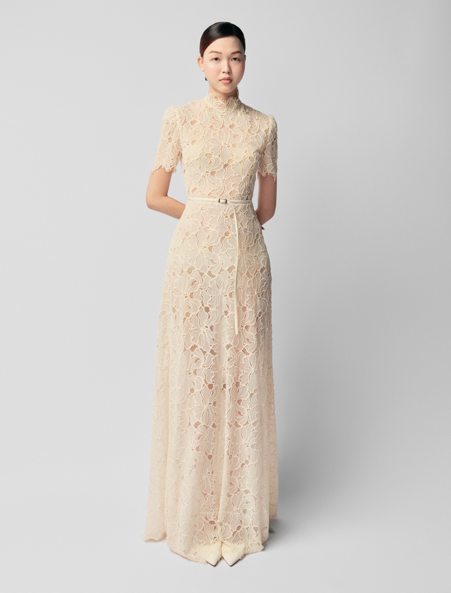  LACE BLOOM GOWN DRESS 