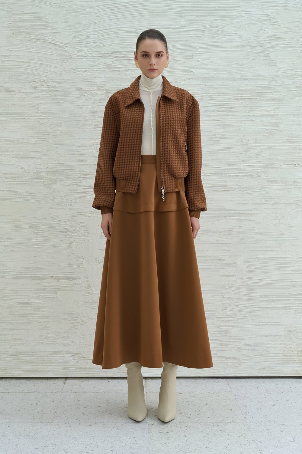  ISLA LEATHER MAXI SKIRT 