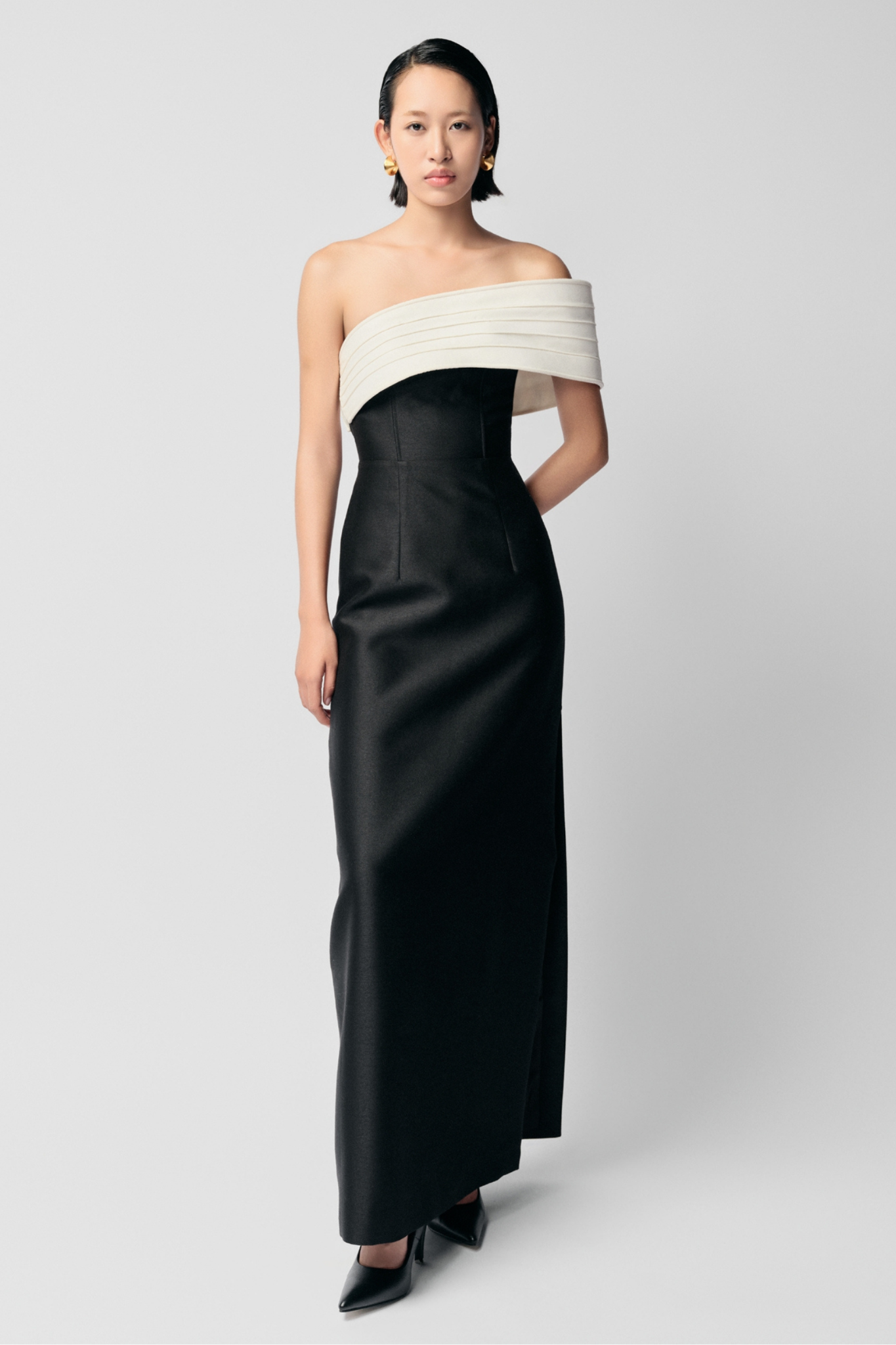 ISOLDE ONE-SHOULDER LONG DRESS