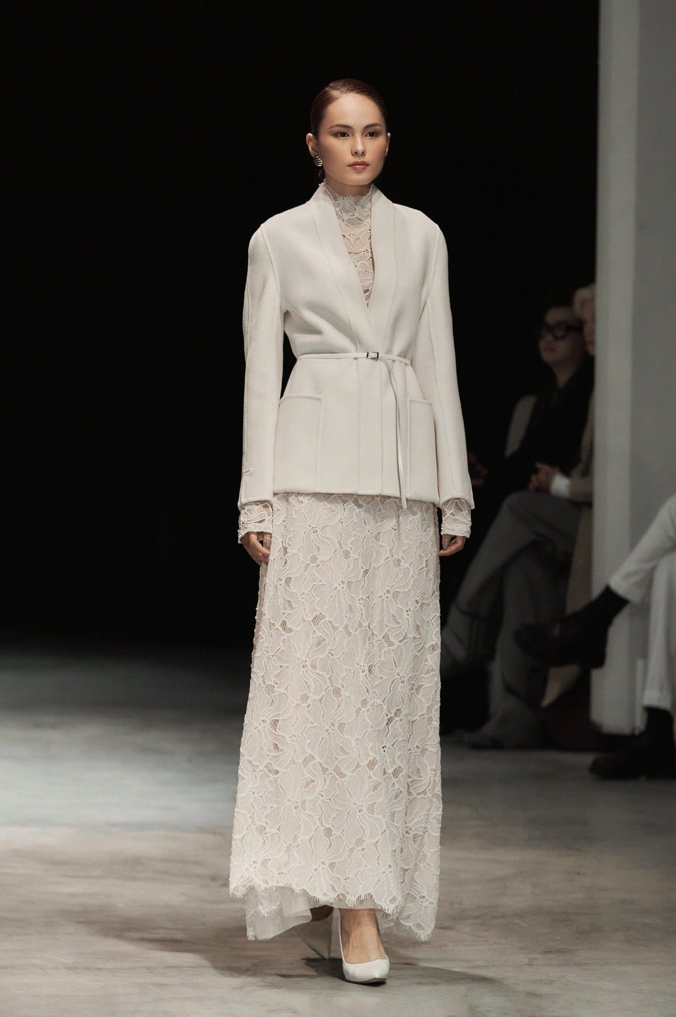 CAMILLE TIE-WAIST WOOL COAT