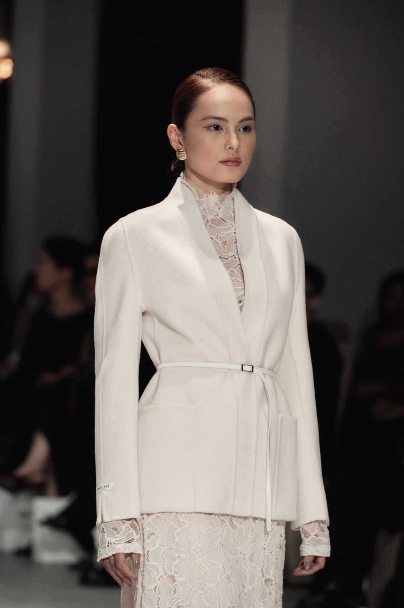 CAMILLE TIE-WAIST WOOL COAT