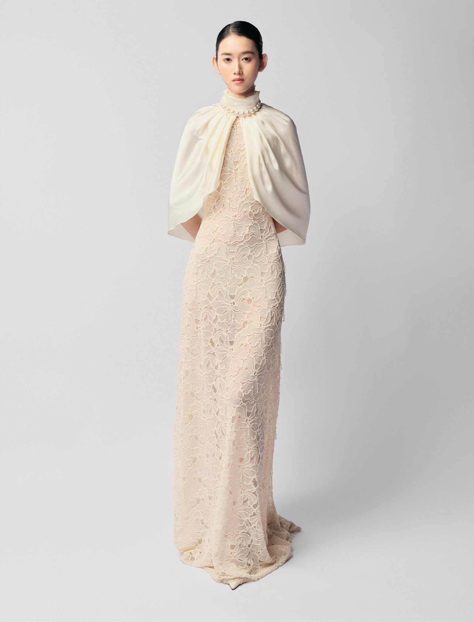 LILIAN HALTER-NECK LONG DRESS