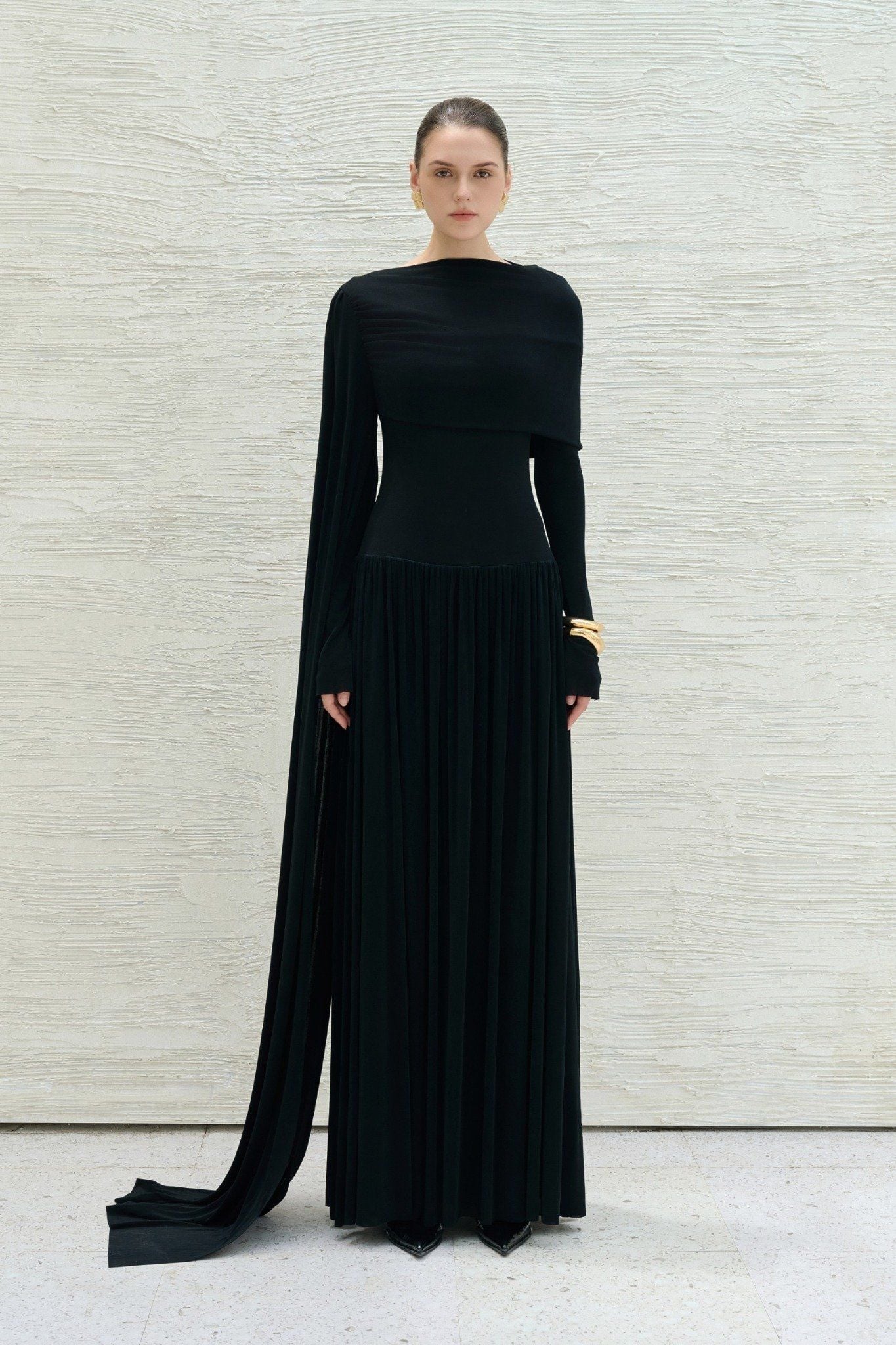 DANNY DRAPED LONG DRESS