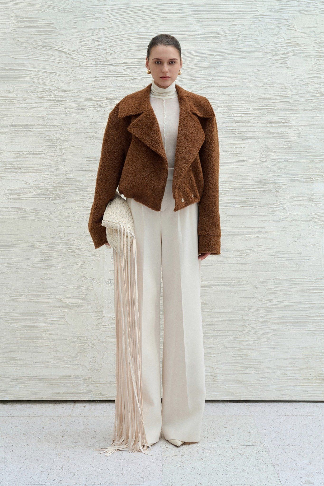 AMARA CROPPED ALPACA OVERSIZE JACKET