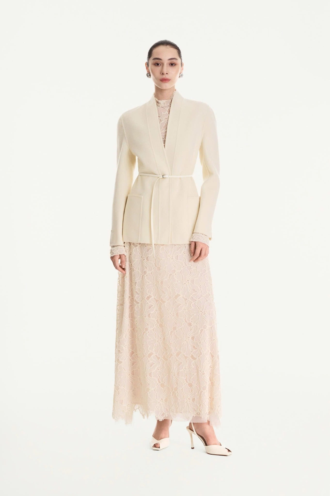  CAMILLE TIE-WAIST WOOL COAT 