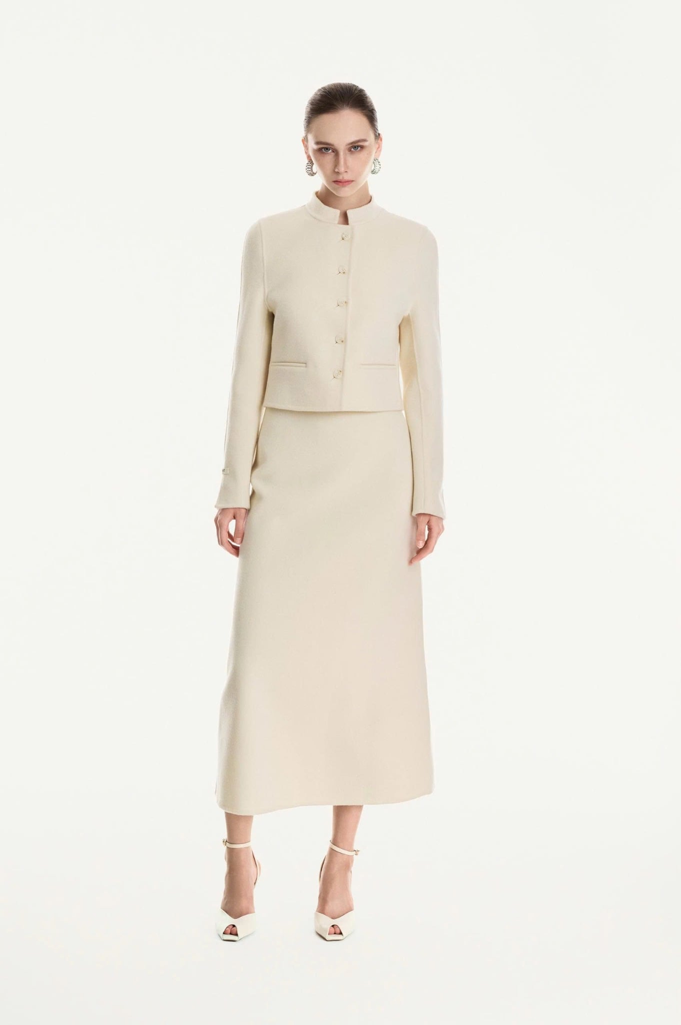  MIRELLA HANDCRAFTED CASHMERE SKIRT 
