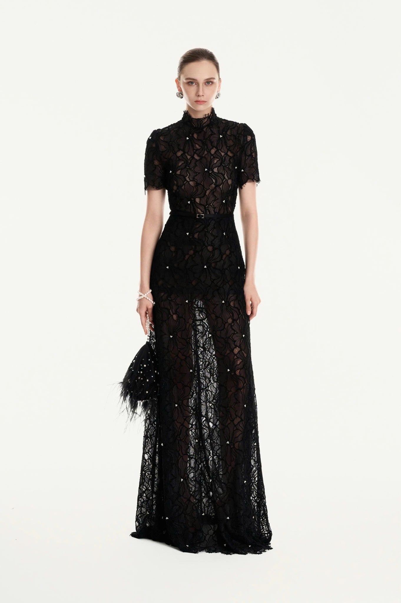  LACE BLOOM GOWN DRESS 