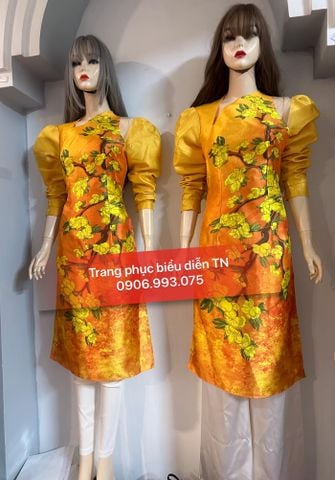  ADT01 - Áo dài cách tân nữ mai vàng 